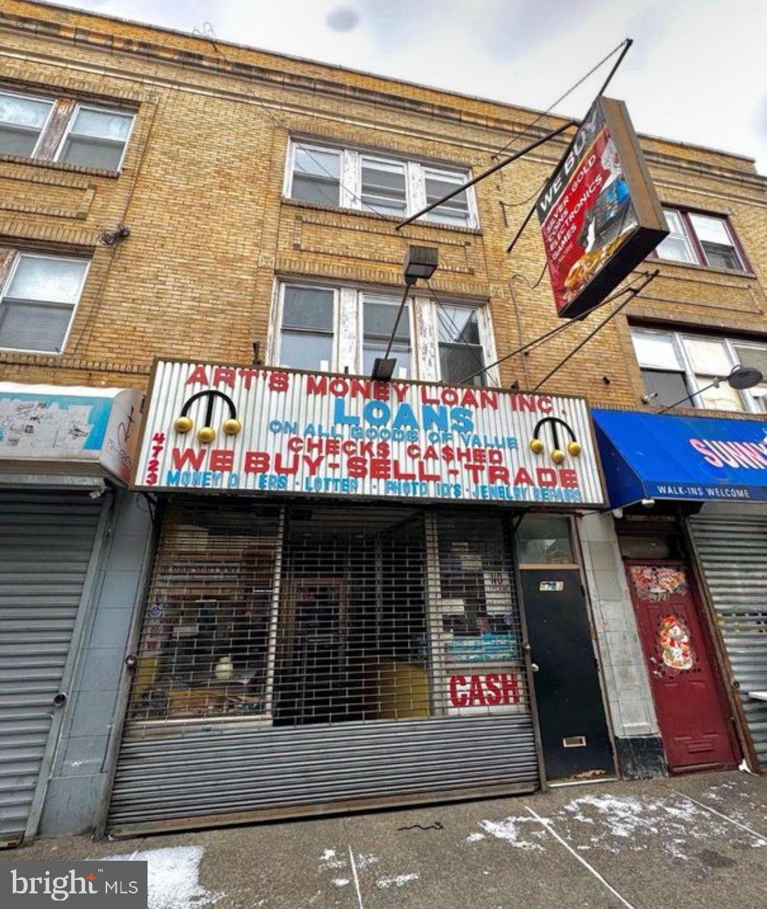 This RARE mixed-use investment opportunity features a full street-level commercial storefront with excellent visibility and an existing sign that is grandfathered with lifetime rights, no renewal is required. The commercial space also benefits from a grandfathered pawnshop zoning designation that does not require renewal. Above the store are two spacious, recently renovated residential apartments, each offering three bedrooms and one full bathroom, providing strong and stable income potential. The property is ideally located just minutes from Jefferson Frankford Hospital, along with surrounding medical offices and neighborhood services that contribute to steady foot traffic and tenant demand. It also offers convenient transit access near the Frankford Transportation Center, connecting to the Market–Frankford Line and multiple bus routes for easy commuting throughout the city. Positioned along a busy commercial corridor, this property is well-suited for investors seeking a combination of commercial exposure, residential rental income, and long-term value with turnkey potential.