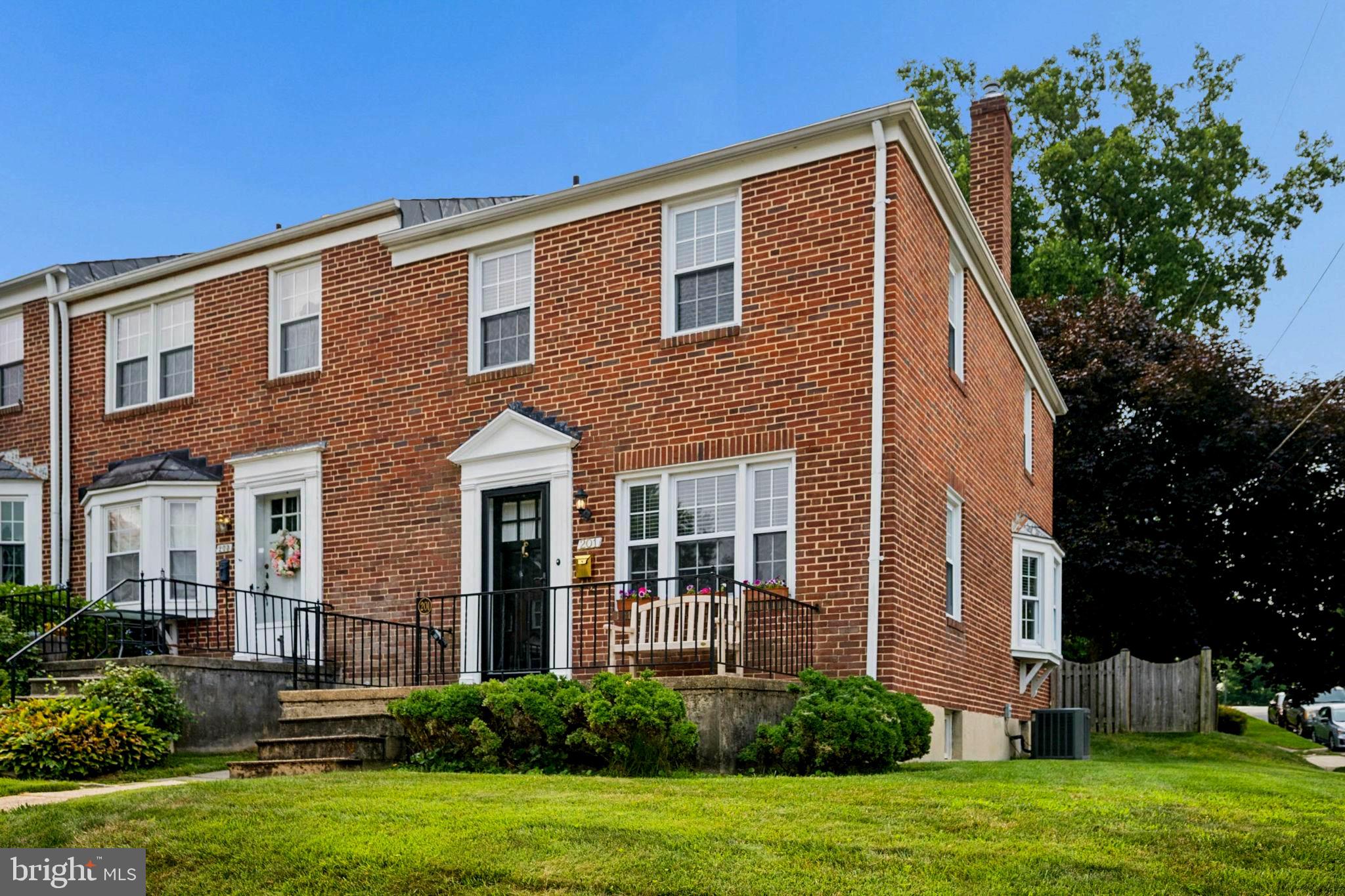 This is the one you have been waiting for! A corner end-of-group in Rodgers Forge with a beautiful, shaded fenced-in rear yard and brick patio. The inside is bright, with ample natural light on three sides.  The home has original hardwood flooring throughout the first and second floor, with the classic black-and-white tile bathroom. Additional highlights include newer appliances, a finished lower level, recent HVAC replacement, and an exterior sewer line conversion to PVC. The location doesn't get any better with close proximity to Towson University and a block from the crossing-guard to both Rodgers Forge Elementary and Dumbarton Middle School. Schedule your showing today!