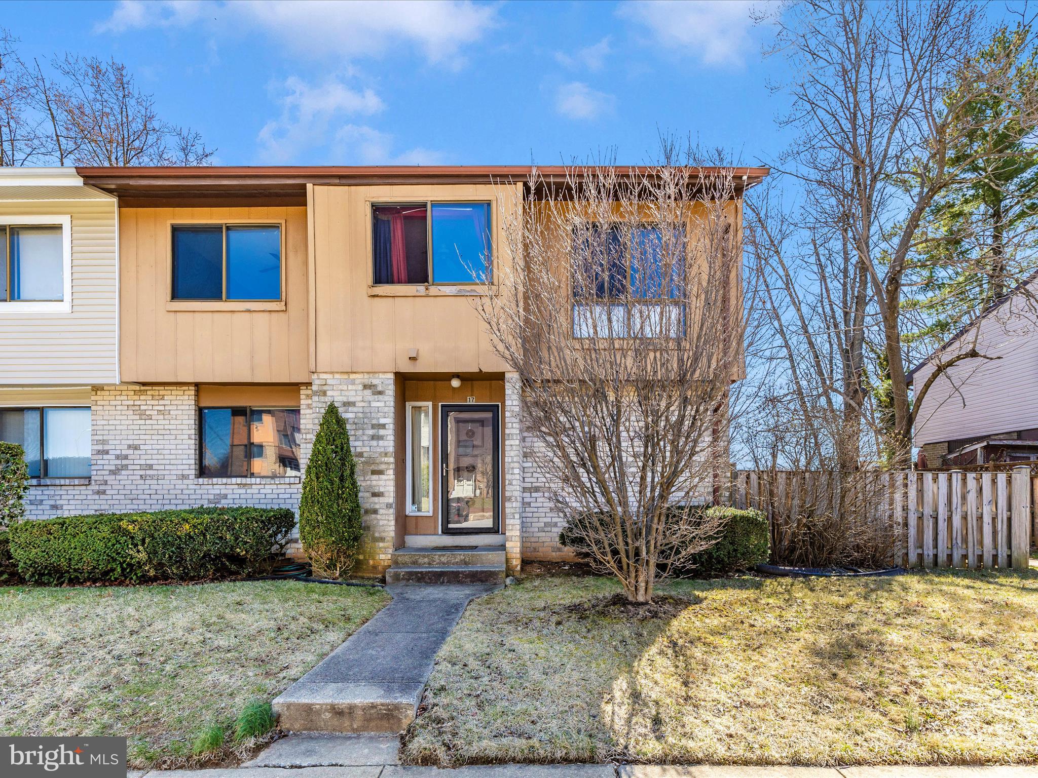 This spacious end-unit quad townhome offers incredible potential for the right buyer. With 3 bedrooms, 2.5 baths, and a finished basement, there's plenty of room to transform this home to suit your style. The main level features a bright, open layout with a family room, dining area, and kitchen, while upstairs, the primary suite boasts a walk-in closet and en-suite bath. The basement adds extra living space—perfect for a rec room, home office, or potential fourth bedroom. While the home needs cosmetic updates, it’s priced accordingly, making this a fantastic opportunity to build equity in the sought-after Twelve Trees community. Recent updates include a 2021 Rheem heating system and a new sump pump for peace of mind. Enjoy community perks like a pool and clubhouse, plus the convenience of shopping, restaurants, parks, and easy access to 695. The seller is open to offers—don’t miss your chance to make this home your own! Schedule your showing today.