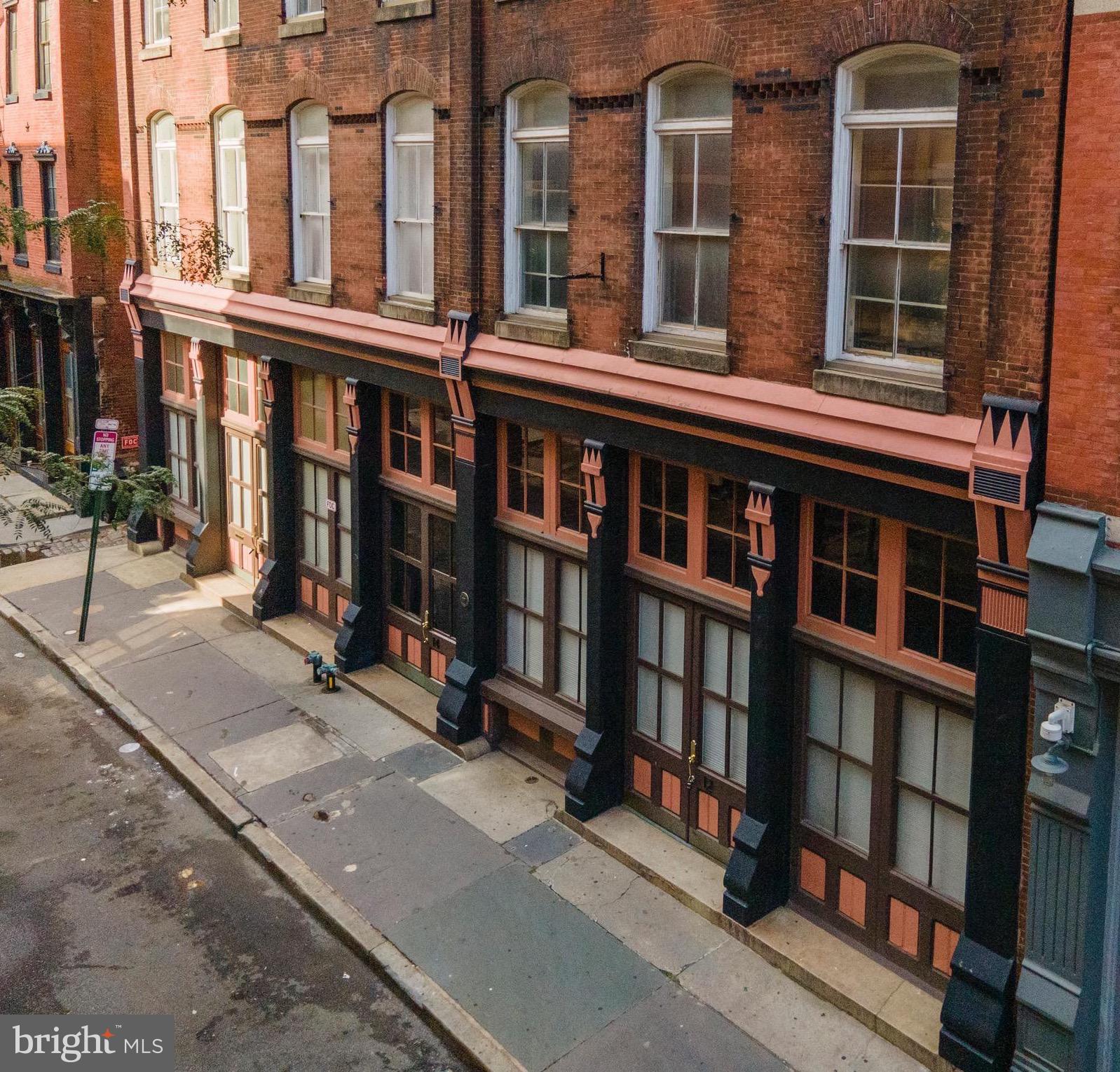 Black Horse Alley is a boutique condominium community of only twenty-five uniquely appointed units.  This residential conversion of a historic building is nestled on a quiet side-street just off the hustle and bustle of Old City’s Penn’s Landing and Market Streets.  Just steps from cafes, coffee shops, renown restaurants, art galleries, boutiques and museums.  Conveniently located close to public transit with easy access to I-95, Ben Franklin Bridge & Philadelphia Airport.  The modern, secure lobby provides elevator access directly to the roof deck.  Unit 103, a ground floor loft,  boast exceptionally high ceilings and oversized windows  inviting  natural light.  Original architectural details pair beautifully with top-of-the-line stainless steel appliances, granite countertops and hardwood floors.  All units have access to the common roof deck allowing residents and guest exception views of historic Old City and the Philly skyline.