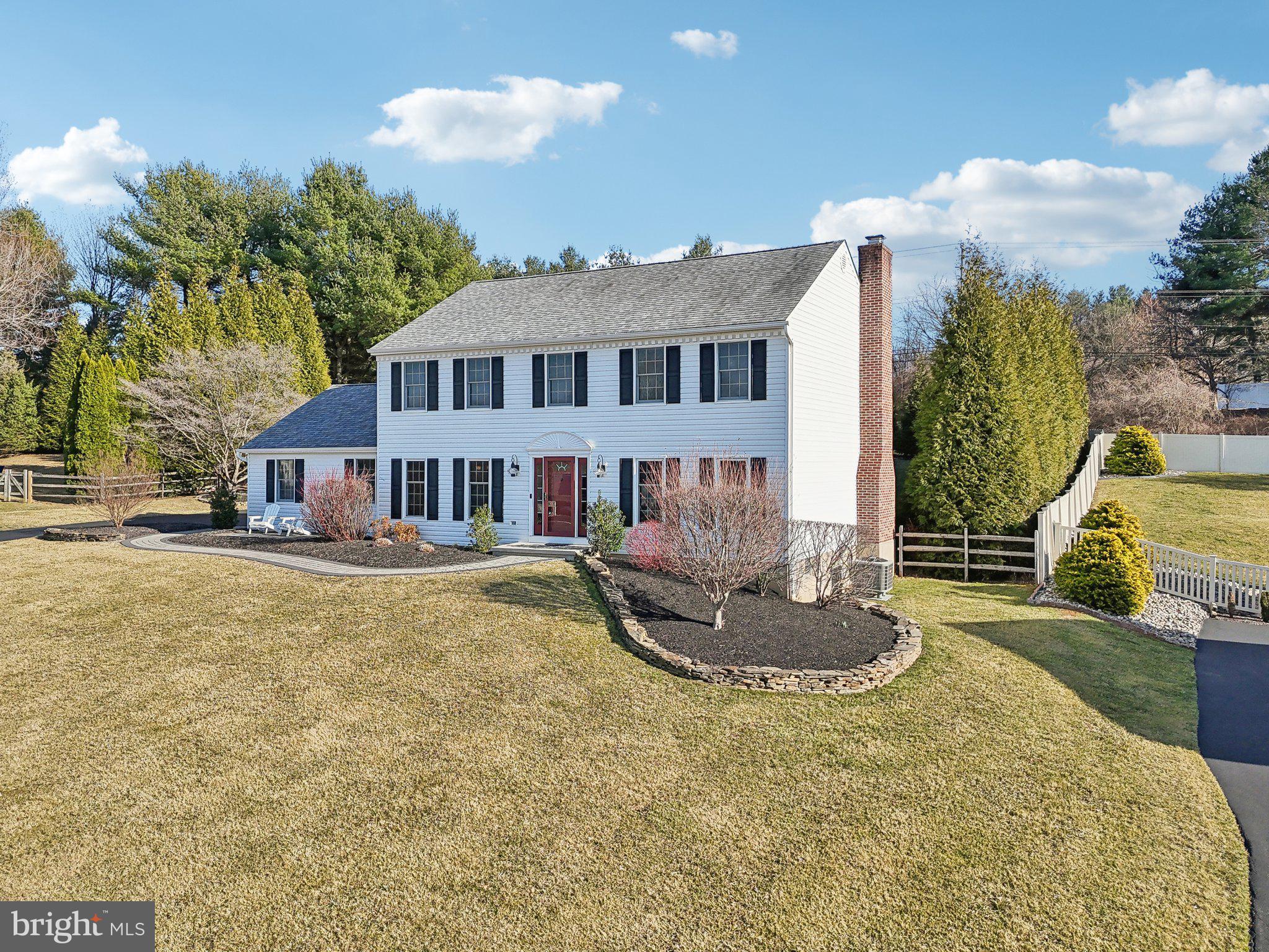 Welcome to 318 Carlyle Road, located in the very popular community of Pleasant Grove. Situated at the end of cul-de-sac and on a half-acre elevated lot, this 4 bedroom, 2 full and 1 half bath home is ready for its next owner and more incredible memories. Located in highly ranked West Chester Schools and the popular Bayard Rustin High School feeder, this home is nestled in a picturesque setting with both space and serenity. Features that set this home apart begin with the beautiful front lawn and set back, a long turned driveway, side entrance 2 car garage, fenced-in rear yard and the beautiful newer front paver walkway (2020). Other improvements include new premium vinyl siding (2015), new roof (2015), new HVAC (2018), new water heater (2023), new first floor windows and skylights (2015), new TimberTech expanded rear deck (2021) and new Flagstone patio (2021). As you step through the inviting front foyer, a formal dining room and living room provides the perfect space for entertaining family and friends and holiday gatherings. Just back the center hall you will find a larger gourmet style eat-in kitchen featuring plenty of counter and cabinet space, sleek stainless steel appliances, and an oversized newer bay window offering picturesque views of the rear yard. This convenient floor plan also includes a convenient first floor laundry and powder room. To the right rear of the home you will find a great room with raised hearth wood burning fireplace, creating the ideal setting for family entertainment and everyday living. An Anderson French door opens up the family room to the expanded rear deck and patio area bringing the outside inside. Practicality meets convenience with a deep 2-car garage, which includes a secondary entrance to the rear yard perfect for a future mudroom and easy access to gardening tools and yard equipment.
Upstairs, the spacious layout boasts four bedrooms, two full bathrooms, and plenty of closet space. The luxurious primary suite is the largest bedroom showcasing a generous walk-in closet and an ensuite bathroom with room for a newer updated bathroom. Bedrooms 2, 3 and 4 are also larger rooms with ample closet space and share a large hall full bath. This home also provides a full finished open basement with another room which could be used as a home office, home gym or play room. This prime West Chester location is just minutes from downtown West Chester where you'll enjoy a vibrant scene filled with delicious restaurants, bars, upscale shopping, weekend Farmers Markets, year-round local events, fitness centers, local parks, plenty of historic points of interest and top-tier healthcare facilities. Easy access to Routes 202, 1, 30, and ensuring a quick commute to Exton, King of Prussia, The Main Line, Kennett Square and Wilmington, DE.