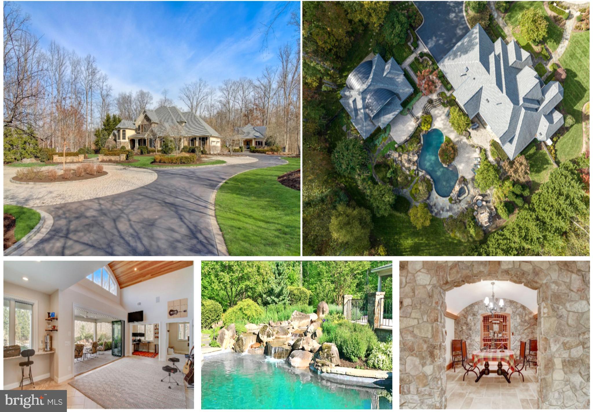 EXQUISITE, CUSTOM, ONE OF A KIND HOME NESTLED ON ALMOST 6 PRIVATE ACRES IN AN EXCLUSIVE COMMUNITY SURROUNDED BY PARKLAND!!  This ONE-OF-A-KIND HOME is an architectural masterpiece and includes luxurious features that will take your breath away****EXTERIOR: Tree-lined driveway & cobblestone paths of Pennsylvania bluestone and custom wrought iron gates****AWARD-WINNING LANDSCAPE!***The front, designed for all seasons has evergreens, Japanese Maples, pampas grasses, roses, & boxwoods****Ample parking in the 4-CAR GARAGE and long driveway****The resort like backyard includes boulders unearthed in construction, HEATED FREEFORM BLACK BOTTOM SALTWATER POOL, an in-ground hot tub, masonry walls, bluestone walkways, terraces, paver patios, an outdoor granite island with a built-in grill, & an outdoor stone fireplace****The SEPARATE 2-LEVEL GUEST COTTAGE features folding patio doors, a custom barrel ceiling, loft space, a kitchenette, a bedroom with a sitting room or office, a full bathroom, and garage storage space. (GUEST COTTAGE IS LARGE ENOUGH TO BE POTENTIAL LIVING QUARTERS-about 1,050 sq. ft.!)****MAIN LEVEL: Inside the home, you'll be greeted by a grand foyer and elegant staircase****The chef's kitchen offers HIGH-END APPLIANCES including a SubZero refrigerator, 6-burner Dacor stovetop, 2 Dacor convection ovens, a Meile dishwasher, & a deep fryer/steamer. There are also two granite islands, a pot filler, prep sinks, a walk-in pantry, and a breakfast bay****The kitchen flows into the sunlit family room featuring a floor-to-ceiling stone fireplace & built-ins****Banquet-sized dining room offers a butler's pantry****The main level library boasts custom cherry built-ins****SPACIOUS MAIN LEVEL PRIMARY BEDROOM ****The primary bath offers a heated floor, dual vanities, a soaking /bubbling tub, a towel warmer, a separate shower with rain shower heads, and a 184 SQ. FT. WALK-IN CLOSET with custom shelving/drawers.****The 2nd family staircase landing has custom built-ins/cubbies and access from the garage or front****UPPER LEVELS: ****Private office between the 1st and 2nd floor****The 2nd floor features four large  BRs with ample closet space***Ensuite bathrooms &  a brand new dual entry BA + a huge walk-in closet with an organization system****BASEMENT: Entertain in style with a CUSTOM BUILT STONE/WOOD WET BAR with storage, dishwasher drawer, & sink****The media room is equipped with movie chairs (seating for 9) and surround sound****STUNNING WINE TASTING ROOM with a barrel ceiling and a CLIMATE CONTROLLED WINE CELLAR creating a truly luxurious experience****OTHER FEATURES INCLUDE: ***50 zone irrigation system***tankless water system***3-zone heat pumps***400 amp service***whole house generator protects 200 amps****Conveniently located near shopping, parks, and restaurants. Believe it or not, there is MUCH MORE!! ****CHECK OUT THE 3-D INTERACTIVE TOUR! (There have been  improvements to the home since the 3-D tour was done-upper floorplan, expanded main level primary BR, and legal BR in the guest cottage)