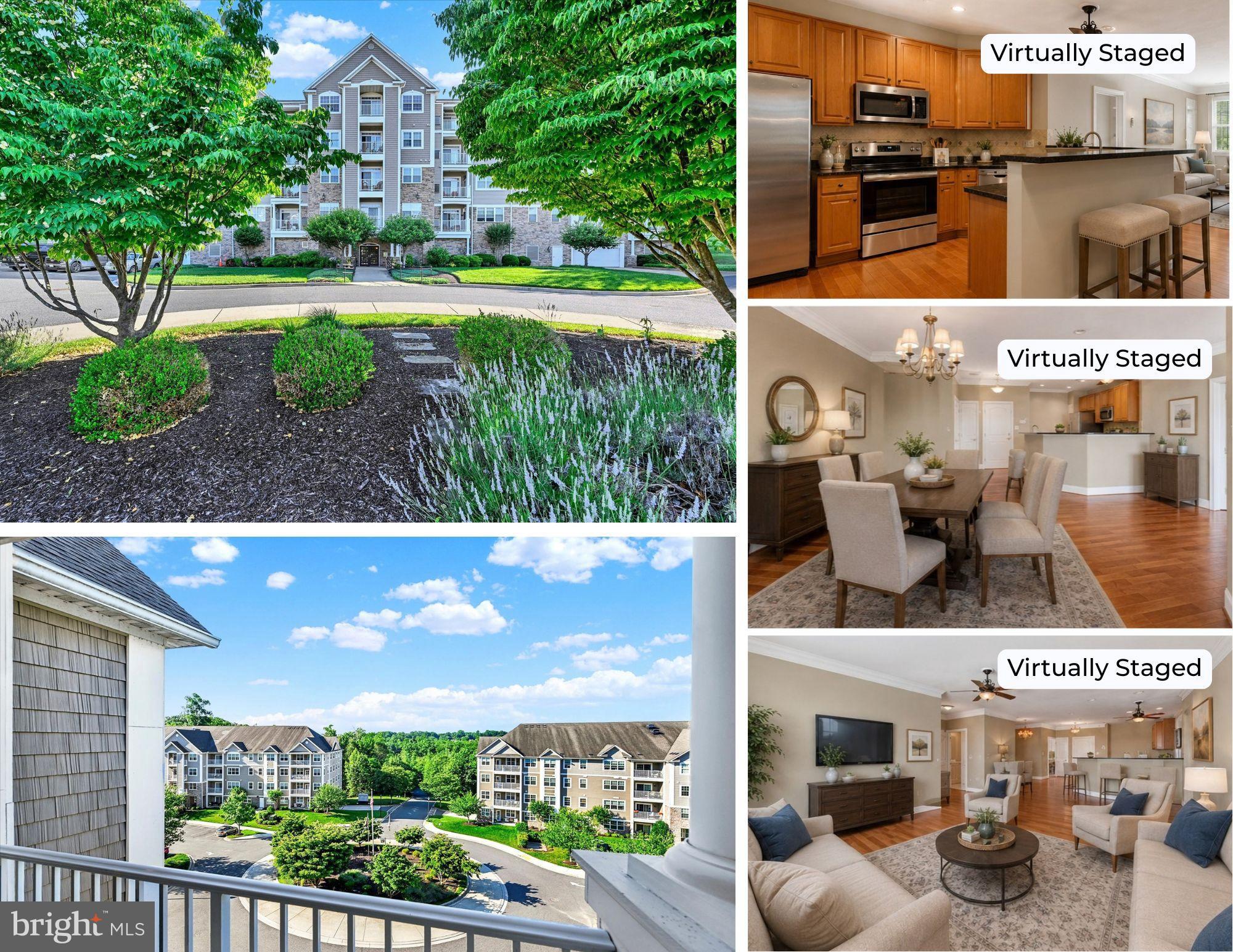 Tucked among the mature trees and peaceful surroundings of the sought-after Overlook at MacPhail Woods, this exceptional top-floor condominium offers the perfect blend of comfort, convenience, and carefree living in one of Bel Air's most desirable 55+ communities.

Imagine starting your mornings with a cup of coffee on your private balcony, surrounded by wooded views and the sounds of nature, then returning inside to a home filled with natural light, soaring 9-foot ceilings, and timeless finishes. Beautiful wood flooring welcomes you at the front door and flows throughout the main living areas, creating a warm and inviting atmosphere that instantly feels like home.

Designed for both everyday living and effortless entertaining, the open floor plan seamlessly connects the spacious living and dining areas to the well-appointed kitchen. Featuring granite countertops, a breakfast bar for casual gatherings, stainless steel appliances, pantry storage, abundant prep space, and 42-inch cabinetry, the kitchen is as functional as it is beautiful.

The spacious primary suite serves as a private retreat, complete with direct balcony access, two closets including a walk-in closet, and a thoughtfully designed ensuite bath featuring a double vanity, ceramic tile flooring, linen storage, grab bars, and a walk-in shower with built-in seating. A generously sized second bedroom and additional full bath provide comfortable accommodations for overnight guests, a home office, craft room, or hobby space.

Beyond the walls of the home, residents enjoy the lifestyle that makes Overlook at MacPhail Woods so special. Secure building access, elevator convenience, scenic walking trails, social activities, a community room with fitness equipment, and the added peace of mind of a backup generator supporting key common-area functions create an environment where you can spend less time maintaining and more time enjoying life.

Adding to the appeal, this home includes private storage and a coveted lower-level covered garage parking space with side-entry access and remote operation.

Surrounded by nature yet just minutes from shopping, dining, healthcare, and all that charming downtown Bel Air has to offer, this is more than a condominium—it's an opportunity to embrace the next chapter with comfort, privacy, and ease. Welcome home to Overlook at MacPhail Woods.

UPDATES:  Kitchen appliances 2020, Water Heater 2022.
