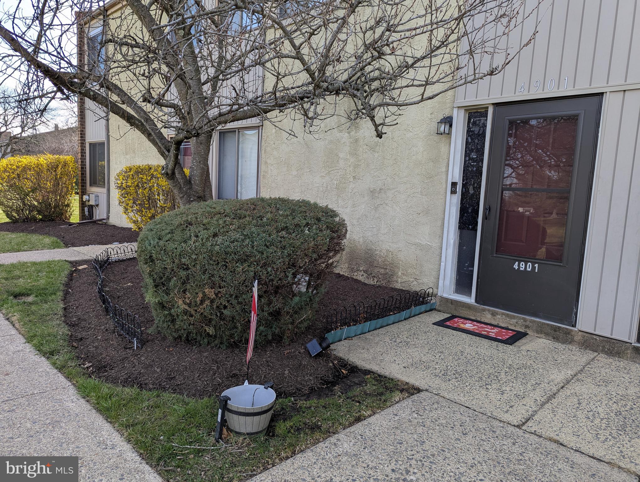 Welcome to 4901 Oxford Court in Coventry Green! This spacious townhome is conveniently located in the  Neshaminy Valley section of Bensalem and includes a large living area, designated dining space, kitchen, utility room and half bath on the first level.  The second floor features the primary bedroom with ample closet space and attic access, along with a full bath.    There are two additional bedrooms with large closets on this level that share a well finished hall bath.   The front of the home is nicely landscaped and offers a great view of the courtyard where you can enjoy the beauty of the blooming Cherry Blossoms in season.   There is additional green space at the back of the home as well as a small fenced-in area ideal for entertaining.