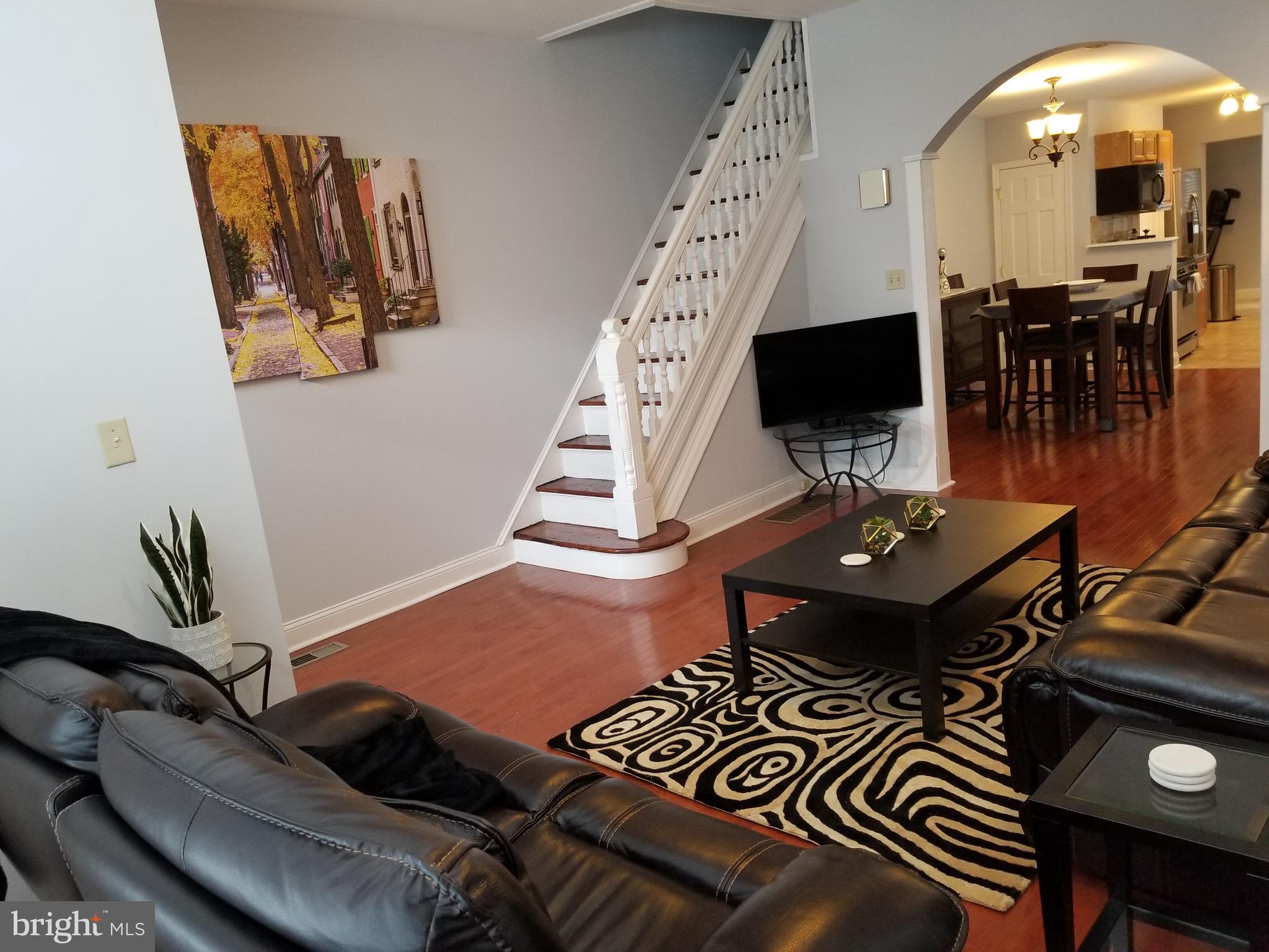 Welcome to 1327 N 29th Street, a charming row home located in the heart of Brewerytown. Featuring an open floor plan, 9ft+ ceilings, hardwood floors, and a tasteful mix of original details and modern upgrades. Main floor washer and dryer with a designated laundry area located just past the kitchen. The central heat, central a/c,  ceiling fans, and Nest thermostat will keep you comfortable all year round. The basement is full, clean, and unfinished, perfect for additional storage. New main roof in 2024 with 15 year warranty. Located just steps from Girard Avenue, you'll enjoy easy access to neighborhood hotspots including Otto's Taproom, 2637 Brew, Spot Gourmet Burgers, and Brewerytown Bakery. Walkable to Aldi, Fairmount Park, Art Museum, Philadelphia Zoo, and Kelly Drive. A must see!