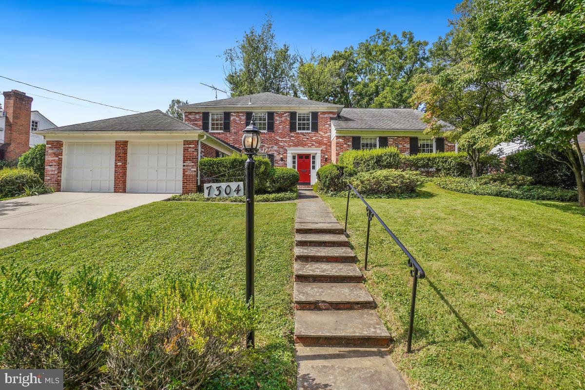 Welcome to this beautifully updated split-level home in Bethesda’s sought-after Kenwood Park neighborhood. Offering 4 bedrooms, 2 full baths, 2 half baths, and nearly 3,000 square feet, this residence blends comfort, flexibility, and charm.  Step inside to a welcoming foyer with access to a private home office and a spacious family room featuring a fireplace surrounded by custom cabinetry. Just one level up, you’ll find the updated, chef-inspired eat-in kitchen with a supersized pantry/mudroom. Adjacent to the kitchen, the formal living room offers versatile space that could easily serve as a dining room.  The next level hosts the serene primary suite with an updated ensuite bath, along with two additional bedrooms and a full bath. A rare walk-up attic provides flexible options for a guest room, office, or teen retreat.  Outside, enjoy a private backyard oasis surrounded by lush landscaping. Storage is abundant with an attached two-car garage and an unfinished basement, perfect for bikes, tools, and more.  Nestled on a quiet street in the Whitman cluster, this home offers easy access to Westbard Shopping Center, Whole Foods, Bethesda Row, Metro, and major commuter routes into DC and Virginia.