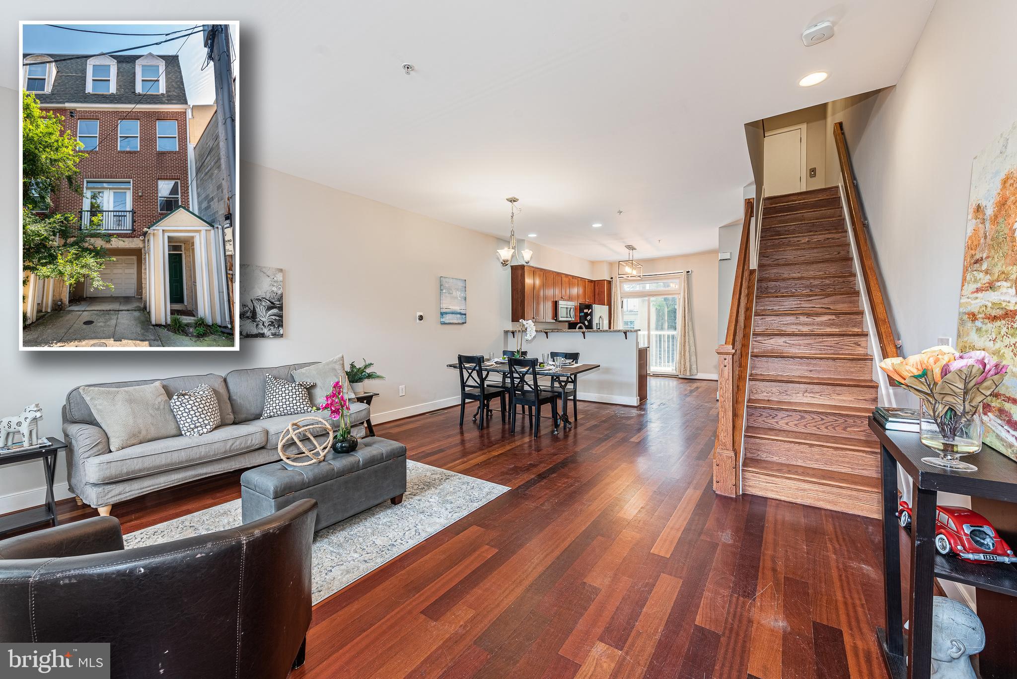 IMPRESSIVE UPPER FELLS POINT ROWHOME W/ ELEVATOR, 2 CAR GARAGE & ROOFTOP TERRACE W/ SPECTACULAR VIEWS! Over 2,500 sq. ft. of living space featuring hardwood floors throughout the main level, an open floor plan with a large living room w/ a dining area, Chef's kitchen w/ granite counters, & ss appliances, 3rd level with 2 bedrooms and a shared bath, convenient bedroom level laundry, 4th levelMaster suite w/ walk-in closet w/ built-ins, & a super bath w/ separate shower & separate soaking tub, elevator from garage to Master suite level, a rooftop terrace w/ a hot tub & some of the best views in Baltimore, & 2 car garage!