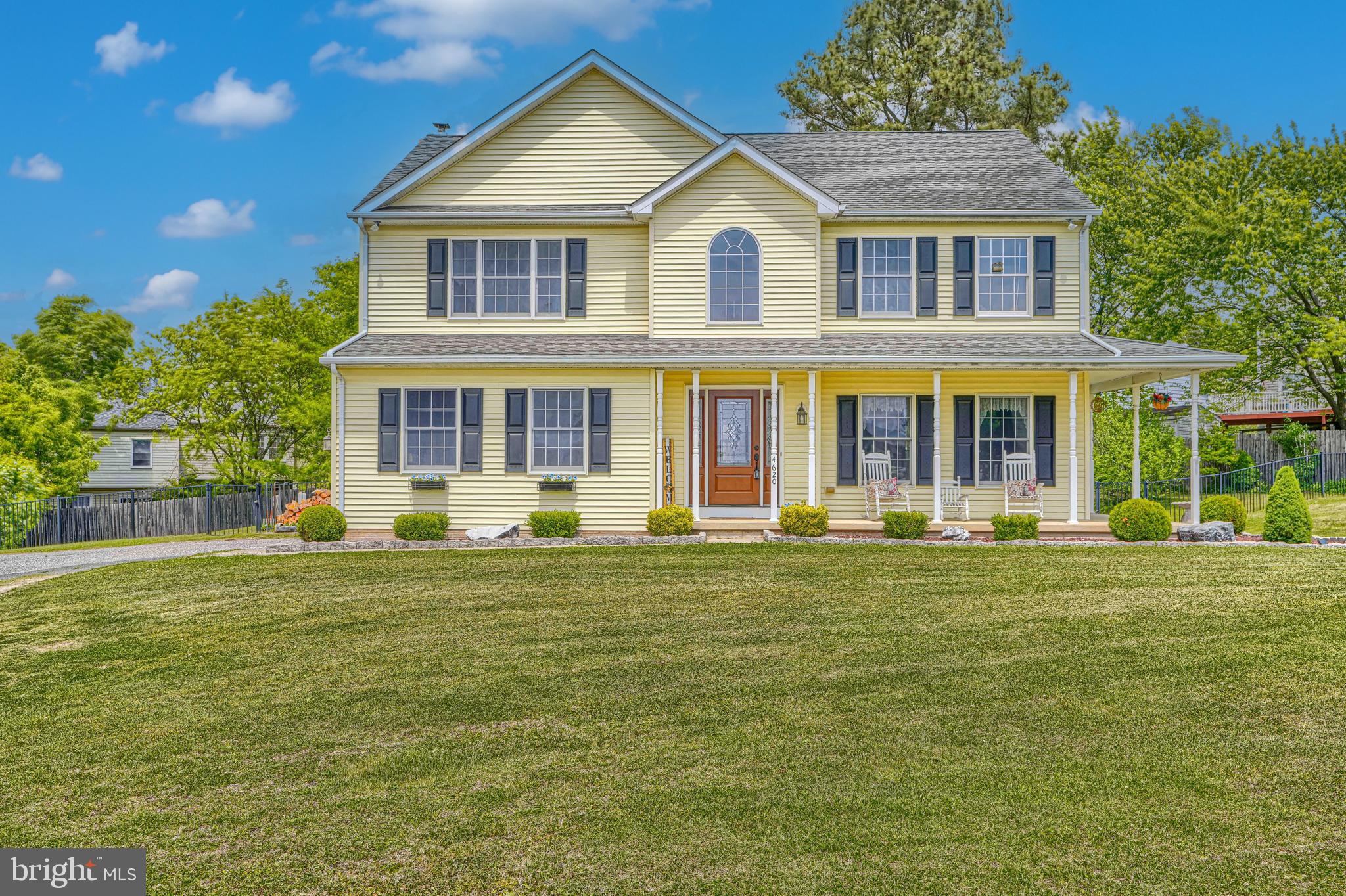 Welcome to this beautifully situated 5-bedroom, 3.5-bath home, perfectly positioned on a .62-acre lot at the top of the hill, offering both space and a peaceful setting ... all in the desirable Perry Hall neighborhood!  Step inside to a dramatic two-story foyer featuring hardwood floors, an elegant staircase, and abundant natural light. The main level offers a spacious and functional layout including a formal living room with double doors leading to a charming side porch, a formal dining room, and a well-appointed kitchen with island seating, Stainless steel appliances, a double wall oven, pantry, and access to the rear yard through patio doors—perfect for indoor/outdoor entertaining. The large sunken family room features a cozy wood-burning stove, creating a warm and inviting gathering space. A main-level laundry room / mud room with access to the garage, and convenient half bath complete this level.
Upstairs, you’ll find four generously sized bedrooms and two full baths, including a spacious primary suite with vaulted ceilings, a walk-in closet, and an en-suite bath featuring a soaking tub and a double vanity.
The fully finished lower level adds even more versatility with a fifth bedroom with a full bathroom, and a large additional living space—ideal for guests, in-law space, or a private retreat.  Lots of storage space availabe under the stairs and in the huge utility room.
Outdoor living truly shines with a fully fenced backyard featuring a low-maintenance saltwater fiberglass in-ground pool, paver patio, and an included hot tub—creating your own private oasis. Just in time for Summer!
A shed provides additional storage, and the expansive yard offers plenty of room to relax, entertain, or play.  Additional highlights include a one-car side-entry garage and dual-zone HVAC with a new A/C condenser (2025).  This home offers the perfect combination of space, functionality, and outdoor enjoyment—all in a tucked-away setting while still being conveniently located.