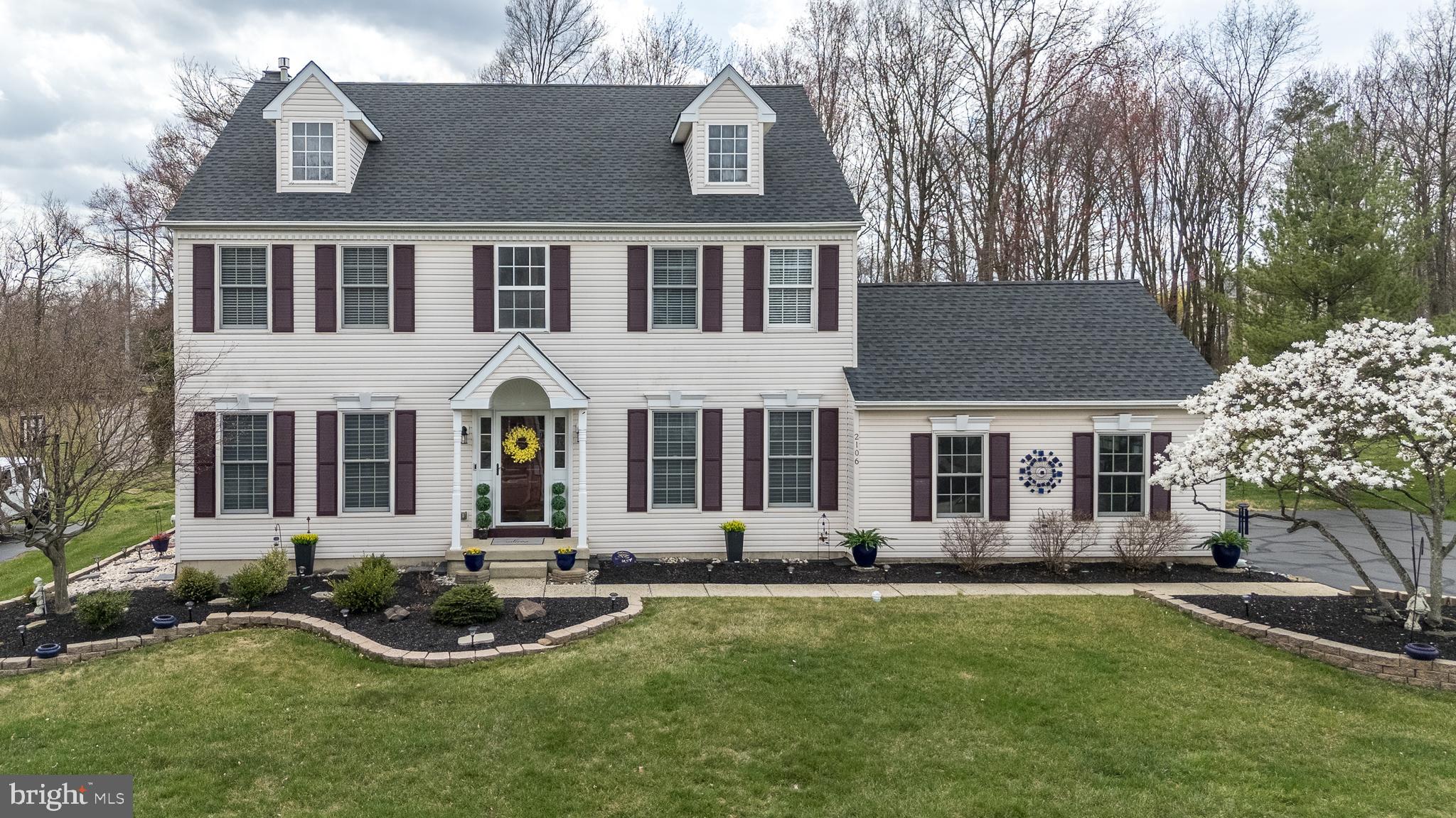 Welcome home to this meticulously maintained 4-bedroom, 2.5-bath single-family home in the desirable Montgomery Hollow neighborhood! Step inside to find new hardwood floors throughout the first level, creating a warm and inviting atmosphere. The updated kitchen is a chef’s dream, featuring granite countertops, stainless steel appliances, a large island, subway tile backsplash, and recessed lighting—all open to a spacious, sunny family room with a cozy wood-burning fireplace flanked by windows.  The main level also boasts gracious living and dining rooms with elegant crown molding and beautiful silhouette blinds, perfect for entertaining. Upstairs, enjoy brand-new carpeting and a luxurious primary suite with vaulted ceilings, two walk-in closets, and a refreshed en-suite bath with double sinks, new lighting, and new flooring. Three additional generously sized bedrooms with ample closet space complete the second floor. The finished basement offers even more living space, abundant storage, and great lighting—plus a pool table is included!  Step outside through the sliding door off the family room to a spacious composite deck, overlooking a half-acre, flat backyard with a backdrop of mature trees—an ideal setting for outdoor enjoyment. Recent updates include a newer HVAC system and a newer water heater.  The roof was installed in 2021 for peace of mind. This home is nestled in a walkable neighborhood close to parks, offering both convenience and a sense of community. Don’t miss out on this incredible home—schedule your showing today!