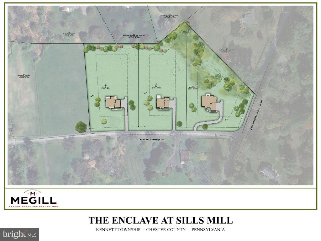 Welcome to The Enclave at Sills Mill, an exclusive new development by Megill Custom Homes, where elegance meets tranquility. Nestled in a picturesque setting, this unique three-lot subdivision offers the perfect canvas for your dream luxury home. **This customized Brinton Model features a first floor primary bedroom suite.**Each 2 acre lot has been meticulously curated to capture the beauty of natural surroundings while providing ample space for architectural creativity. Combining scenic views, mature trees, and thoughtfully designed home placements, The Enclave at Sills Mill is the ideal location for those who seek a harmonious blend of tranquility and convenience. Located just minutes from The Borough of Kennett Square’s vibrant shopping, gourmet dining, exciting festivals and activities, The Enclave at Sills Mill offers the fun of Borough living paired with the serenity of a large homesite. Convenient travel to commuter routes and essential services combined with easy access to Longwood Gardens and many nearby parks and recreational areas make the location ideal for those who desire more out of life. **Customizable Homes Tailored to You. At Megill Homes, we understand that each homeowner is unique. That’s why we offer customizable architectural designs that cater to your individual preferences and lifestyle. Our award-winning team will work closely with you to create a stunning home that reflects your personal style and exceeds your expectations.