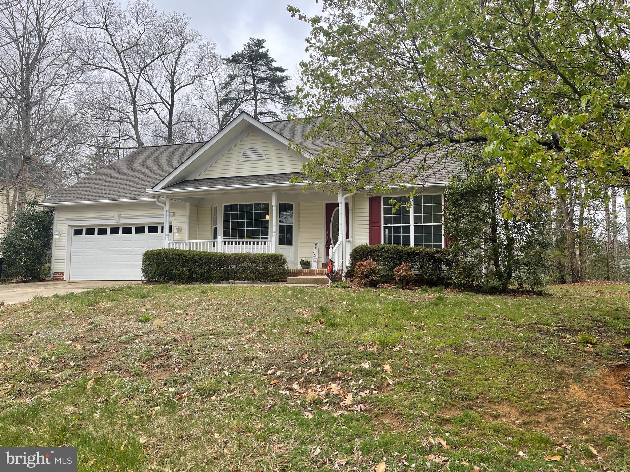 Charming  rambler in a desirable location.  From the aesthetically appealing covered porch to the fresh, open floorplan, this one will make you feel right at home.   Inviting kitchen with beautiful cabinetry, corian counters, breakfast bar, and newer appliances.  Light and bright  living room with custom built in bookcases framing a cozy  gas fireplace.  Spacious primary bedroom with adjoining bath complete with separate shower and soaking tub.  Two generous bedrooms on the other end of the home with a full bath in between.  Relax on the quaint deck with views of tree lined buffer between homes.   New roof in 2019, and in ground sprinkler system add additional value.  See it today before it's gone!