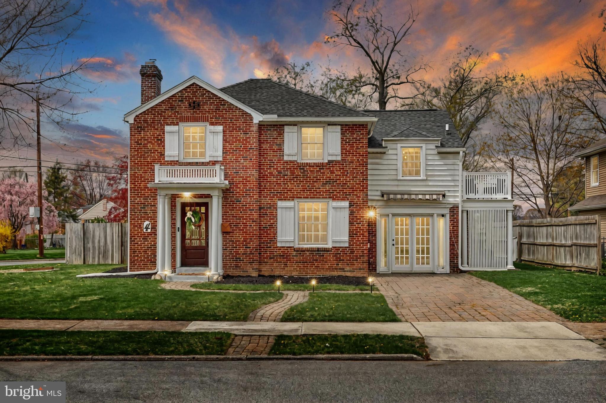 Delightful brick traditional in Camp Hill borough just a chip shot from the West Shore Country Club. Pillared portico with a Juliet balcony, Stained leaded glass door, board and batten shutters, and the hip roof gives this home impressive curb appeal. Generously sized living room with wood burning fireplace and gorgeous hardwood floors. Updated eat-in kitchen with geometric backsplash, beverage fridge, gas range, gooseneck faucet, and under cabinet lighting. Cozy hearth room with a gas fireplace and full bath. Spacious 3rd bedroom with built-ins and modern appointments could make a perfect home office with double sliding glass doors out to the balcony where you can enjoy your morning coffee and take virtual meetings in the fresh air. Sunroom with privacy shades provides extra living space and leads to a spacious fenced back yard with rustic stone fireplace. Trimmed windows with sills, cased openings, archways, all add to the elegance of this immaculate home. Basement with new waterproofing system and half bath ready to be refinished to expand your living space even further. Recent updates include a new roof in 2023, new tankless water heater in 2024, a new furnace in 2020 and updated double pane windows. This home should sell quickly. Don't delay.