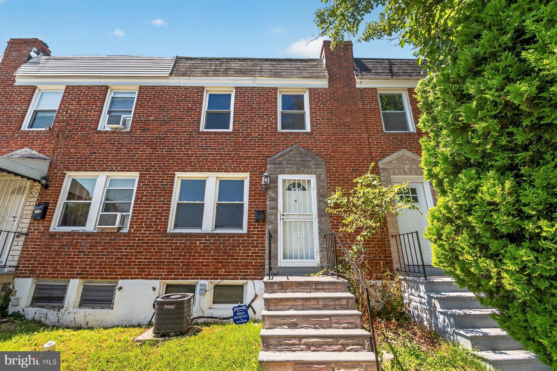 Welcome home to this charming 3-bedroom, 1.5-bath brick rowhome in Baltimore's Belair-Edison neighborhood! Enjoy year-round comfort with central A/C and gas forced-air heat. The main level offers a bright living area and country kitchen, while upstairs you'll find two spacious bedrooms with ceiling fans and hardwood floors plus a full bath. The fully finished lower level adds extra living space with a half bath, laundry, and walk-out access to the fenced backyard - perfect for entertaining. Wood floors throughout, ample natural light, and a great location close to shopping, schools, and commuter routes. Priced to sell at $150,000 - schedule your showing today!