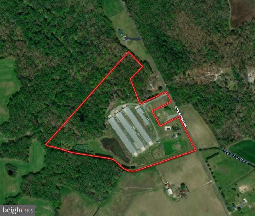 Cool Spring Poultry Farm is a well-maintained three-house poultry operation situated on approximately 25.8 acres in northern Caroline County, Maryland. The farm is currently under contract with Amick, and the owner has consistently ranked among the top growers. Each of the three 60' x 500' poultry houses was built in 2006 and has seen numerous recent upgrades, including Rotem controllers with communicator, two-year-old cool cell pads, a new waterline in House 3 installed in 2022, two rows of tube heat in all houses, tunnel doors, 19 fans per house, Valco feeders and drinkers, a 125 kW generator, and five wells. The farm has an approximate capacity of 115,000 female birds or 98,000 male birds. Residential improvements include a renovated farmhouse with a swimming pool, detached garage, and storage barn, offering both functionality and comfort in a rural setting. Personal property included in the sale consists of a zero-turn mower, push mower, power washer, 2022 Kubota L3302 tractor with LA526 bucket, and Squealer bush hog.