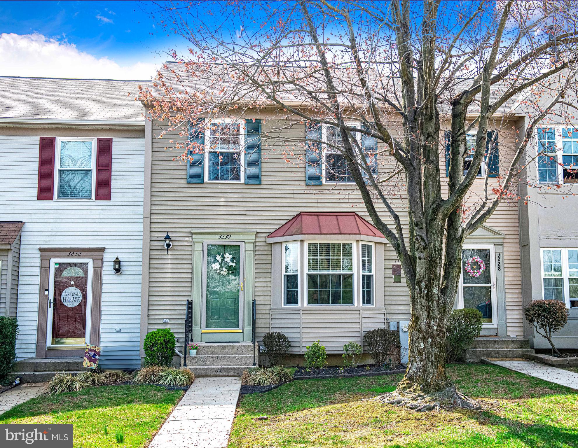 Charming 3-bedroom, 2.5-bathroom Colonial Townhome!  Welcome to this beautifully updated colonial townhome in the sought-after Box Hill community! Featuring luxury vinyl plank flooring throughout, a sunken living room for added charm, and a large bay window in the kitchen that has space for a table, this home is both stylish and functional. Enjoy the renovated bathrooms, new light fixtures, and ceiling fans, and a new deck perfect for outdoor entertaining. The finished basement offers additional living space with the potential to add a bathroom. Outside, you'll find a brick paver patio and a full privacy-fenced level yard—ideal for relaxation or gatherings. Conveniently located near shopping, dining, and major highways, this home offers both comfort and accessibility. Don’t miss out—schedule your showing today!