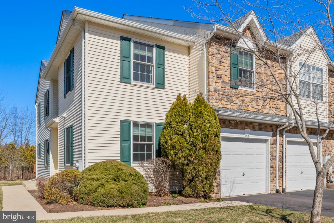 Welcome to 416 Glenn Rose Circle, a beautifully maintained end-unit townhome in the sought-after Glenn Rose community of Upper Merion Township. This spacious 3-bedroom home, complete with a versatile loft, offers 2 full and 1 half baths, providing ample space for comfortable living.  The main level boasts an inviting floor plan with hardwood floors, elegant crown molding, and an abundance of natural light. The remodeled kitchen (2018) features white cabinetry, stainless steel appliances, and a seamless flow into the large family room—perfect for entertaining.  Sliding doors lead to an oversized Trex deck, ideal for outdoor relaxation.  Upstairs, the second-floor laundry room adds convenience, while the primary suite and additional bedrooms provide generous space. The loft offers endless possibilities—use it as a home office, playroom, or guest retreat.
This home has been meticulously updated, with key improvements including:  New windows (2017) New roof (2021) Deck flooring replaced (2019) Hot water heater (2022) New HVAC system (2021)
The community has a well maintained walking trail that leads to a township park.  Glenn Rose is convenient to endless shopping in King of Prussia and easy access to all major highways.  Don’t miss the opportunity to tour this fantastic home! Join us for an Open House on Sunday, 3/16, from 1-3 PM.