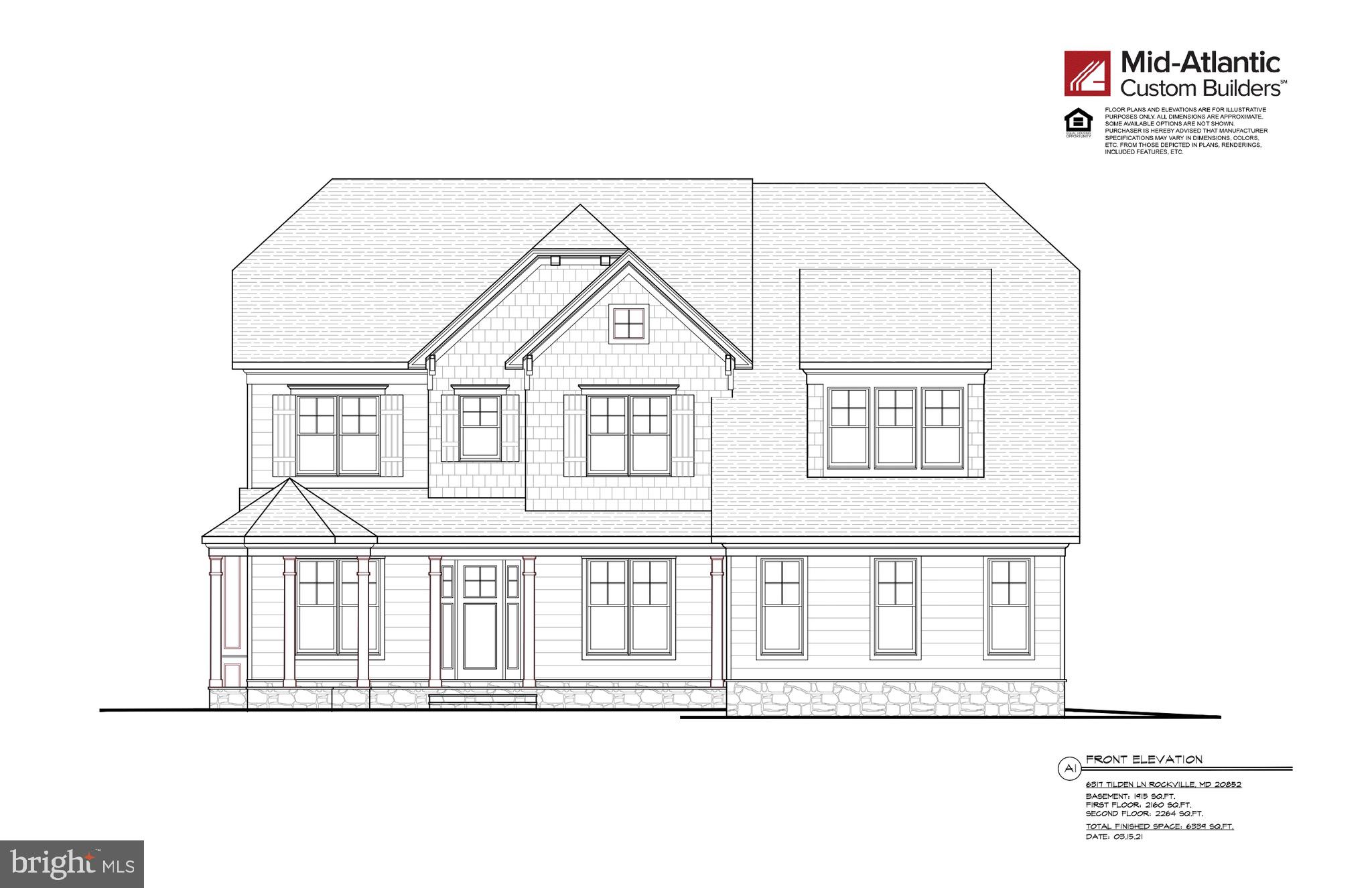 Welcome to 6317 Tilden Lane, one of two new homes being built by Mid-Atlantic Custom Builders in the highly desirable Luxmanor Community. This home is slated for completion Summer, 2022. Sited on a private lot of almost 2/3 of an acre, this three level home has 6 BR / 5 FB / 1 HB with 6,339 finished square feet. Main Level features include: Gourmet "Chef's" kitchen, "Top of the Line" appliances including two Asko dishwashers, Wolf six burner 48” gas range with chimney hood, Subzero 48” built-in fridge/freezer, beautiful transitional ‘Bexley’ full-overlay cabinetry designed by Stuart Kitchens accented with designer quartz countertops, tile backsplash and an island with ample amount of prep space and seating. a walk-in pantry, Butler's pantry with sink and beverage refrigerator, Dining Room, Grand Foyer, Study, Family Room off kitchen with coffered ceiling and gas fireplace, with adjacent screened porch and deck, Family Foyer/Mud Room with custom built-ins adjacent to 3 car garage. The upper level has a wonderful Primary Suite with two spacious walk-in closets and a thoughtfully designed Dressing Area that accesses the Laundry Room. The Primary Spa-like bathroom has two vanities, freestanding tub and spacious shower with dual showerheads and a separate handheld. There are three additional bedrooms on the Upper Level, each with Ensuite full Bathrooms, a Laundry Room plus a loft and additional Office or Learning Center for flexible use. Lower Level features: spacious recreation room with wet bar and walk-up stairs to backyard, powder room, an exercise/media room, and additional bedroom and full bath.