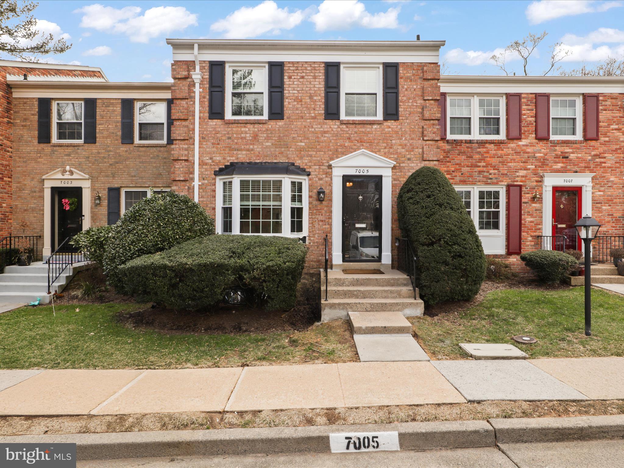 AS SEEN ON ADTV  |  Open House Saturday Afternoon 1-4. Offer Deadline 7pm Saturday. ****Welcome to 7005 Alicent Place, a beautifully updated all-brick townhome in the highly sought-after Stoneleigh Community, a charming tree-lined neighborhood in the heart of McLean. Situated at the back of the community, this three-bedroom, four-bath home (two full, two half) offers serene wooded views, creating a peaceful retreat in all four seasons. With modern updates, elegant finishes, and a move-in-ready condition, this home is a rare find. *****
 
——The main level boasts refinished hardwood floors, a coat closet, and a conveniently located half bath. The fully updated kitchen features a bay window that lets in abundant natural light, uniquely finished granite countertops, maple cabinets, and all stainless steel appliances. The dining room flows into the living room, which overlooks the beautiful wooded park. *****
 
——The upstairs features hardwood floors, three bedrooms, and two full bathrooms, both of which have been renovated. The spacious primary bedroom has an updated ensuite with marble floors and shower. All windows in the house were replaced in 2023 with dual pane energy efficient windows and feature wood blinds. *****
 
——- The fully finished walkout basement provides ample storage with built-in shelving in the utility room. The floors were recently refinished with luxury vinyl tile, and the half bath has been updated. This level serves as a perfect entertainment space, featuring French doors that open from the family room to a private backyard patio, which offers the perfect mix of hardscaping, green space, and tranquil wooded views. ****+
 
——- This location cannot be beaten! McLean's unique and highly-rated restaurants, shops, and amenities are just a short walk away. Centrally located in McLean, a few minutes-drive from Tysons, and with easy access to DC, this townhome is in the perfect location to experience the benefits and convenience of city living while enjoying the tranquility of suburban life.