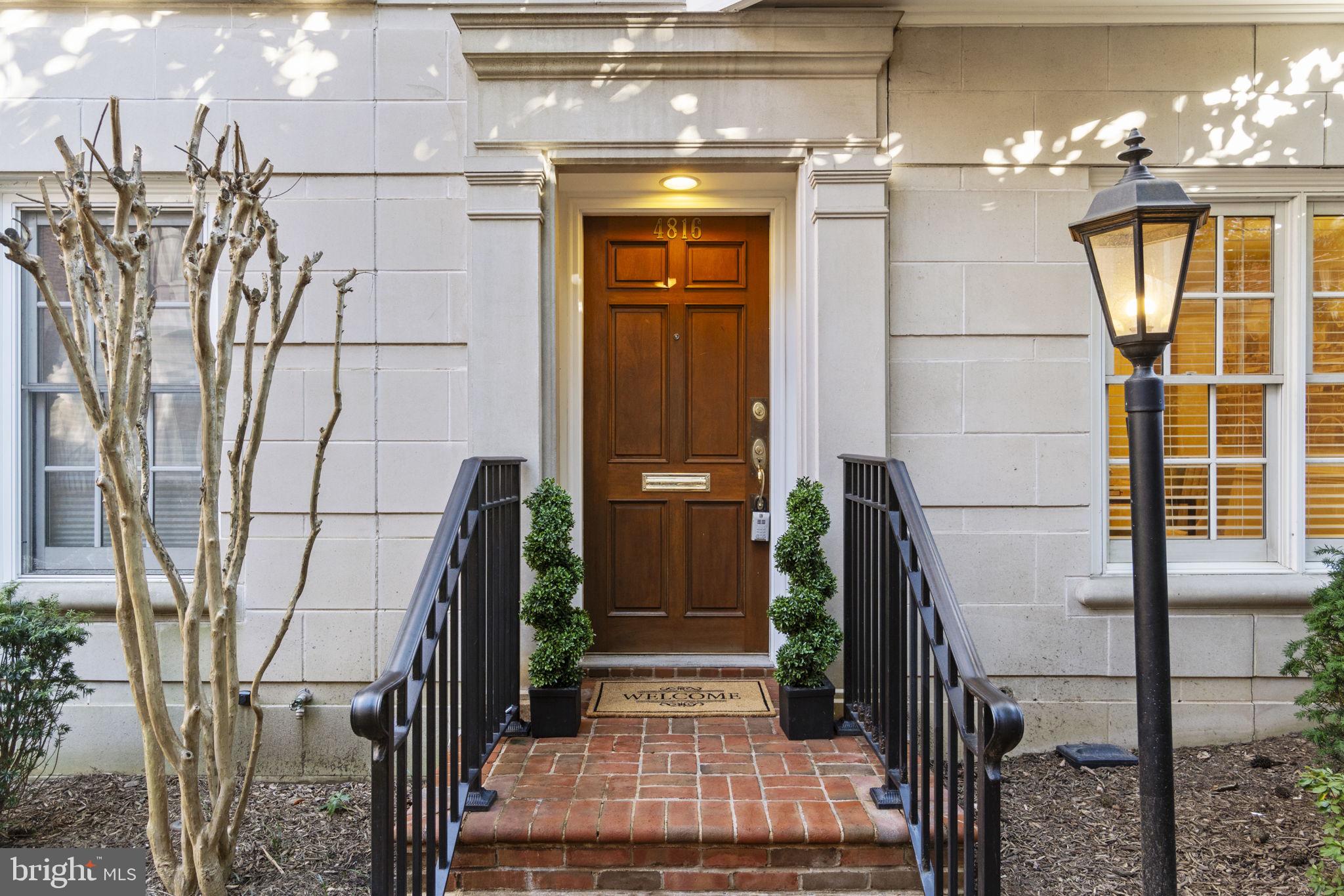 Coveted end unit and rarely available townhome in City Townes of Edgemoor is a beautiful four-story  property with an elevator to all four floors and a two-car garage. Four bedrooms and four bathrooms one block to Bethesda Metro in the heart of Downtown Bethesda. This beautiful home features hardwood floors, plantation shutters, primary ensuite on upper level I with a large laundry room. 
• Professionally color-coordinated brick and “Arriscraft stone” exteriors
• Elegant Brick Pavers on the walkway and driveway
• 10-foot ceilings throughout main level; 9′ in most bedrooms
• Hardwood flooring throughout first floor living areas
• New carpet on main floor and fourth floor.
• Oversized ceramic tile Entry Foyer
• Oak-stained handrails with white balusters
• Separate laundry area on Primary Bedroom Level
• State of the art Gourmet kitchen
• Polished brass door levers and hardware
• Walk-in closets in Primary ensuite Bedroom
• Bedroom and bathroom on Entry level
 Exterior Features at City Townes of Edgemoor
• Copper gutters and downspouts
• Designer coordinated brick, stone, and trim colors
• Professionally designed landscaping
• Federal style light fixtures at garage and entry door
• Solid mahogany entry door
• Federal style aluminum clad double hung wood windows with tilt features and screens
• Weather resistant electrical outlets & frost proof hose bib in the rear
• Slate and architectural grade roof shingles. New copper flashing on roof.
An unparalleled address, no other location offers so much, so close-by. Everything from gourmet markets, Metrorail, and the Mariott HQ & Hotel, to parks, the library and the post office are all just steps away. And your choices go well beyond expected services and basic conveniences. The surrounding streets are filled with colorful new restaurants and casual outdoor cafes, fashion and gift boutiques, multi-screen cinemas and live-music clubs. This is suburban luxury and cosmopolitan lifestyle like nowhere else in the metropoitan area. This is the City Townes of Edgemoor.
