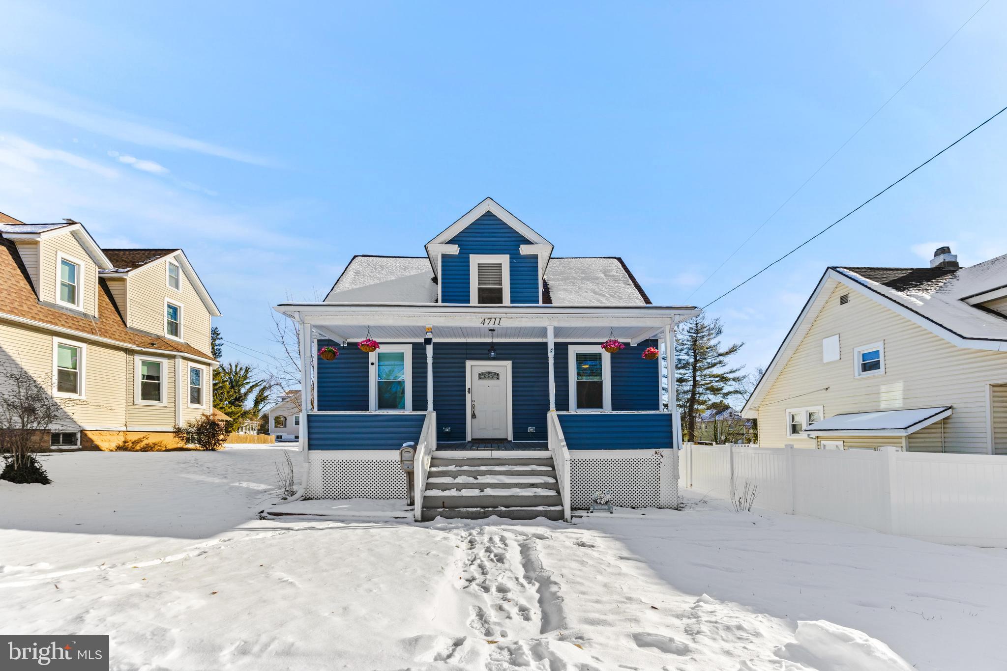 Come out and see this stunning cape cod located in the desirable neighborhood of Lauraville! As you walk into this 2021 full renovation, you'll be greeted by a spacious and open first floor complete with living room, separate dining space, a kitchen worthy of the chef in your family, and a half bath. The main level features a large owners suite with a beautifully finished owner's bathroom. A second bedroom rounds out the first level. Upstairs are two roomy bedrooms along with another full bathroom. Go downstairs to find a fully finished basement with a trendy blacked out ceiling and yet another half bath. The backyard has a great outdoor space with a deck ready for grilling and entertaining. The large garage has plenty of space for your car along with lots of storage. Schedule your tour today!