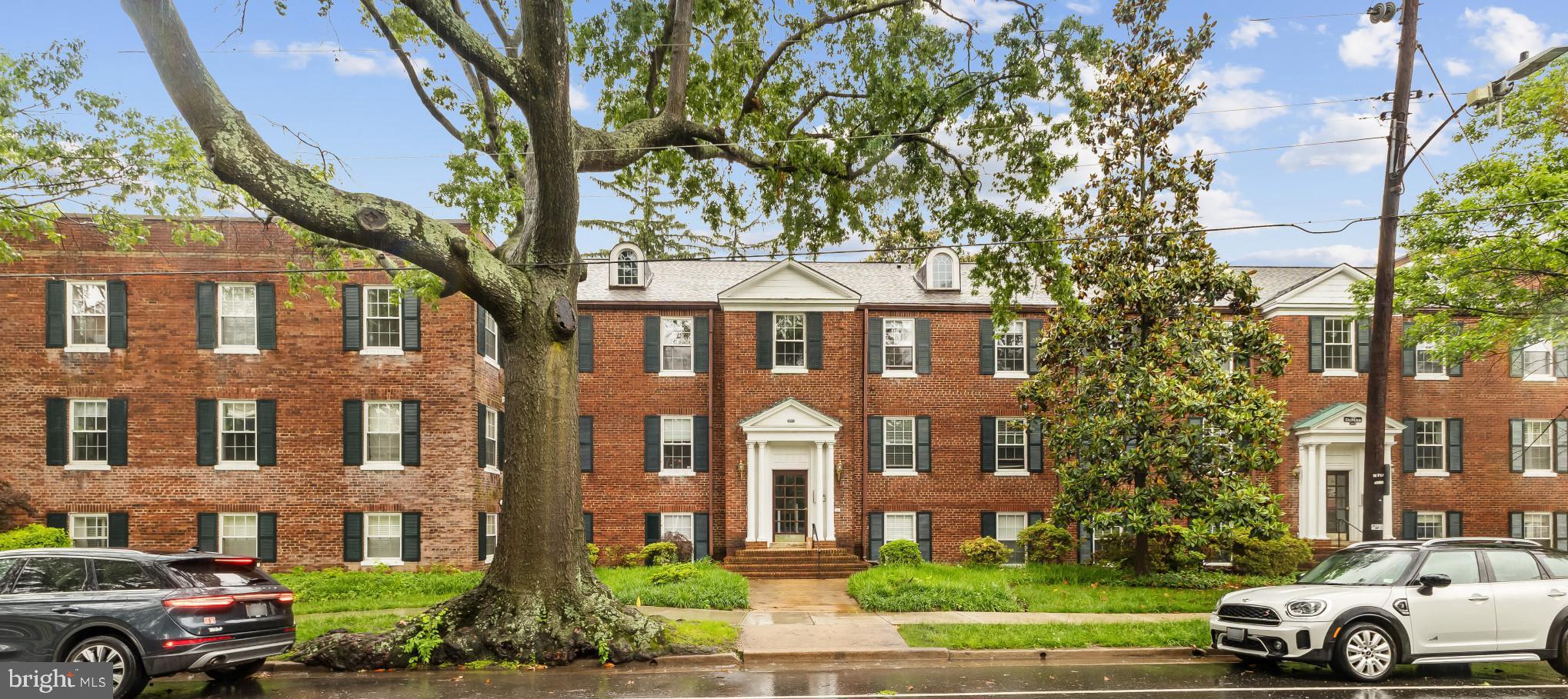 Historic charm, outstanding location and modern comfort are attractively combined in this sought-after Rosemont neighborhood and in this carefully designed interior space.  Located just 3 blocks from the King Street Metro and also convenient to the Braddock Road Metro, this home is an easy stroll to Old Town and Del Ray and all the amenities each has to offer.  Convenience and walkability are combined in this natural and peaceful location.  The 2-bedroom unit has just been tastefully repainted, and recent improvements include a 2024 Lennox HVAC system; the bathroom sink/vanity are brand new and all of the existing window treatments (shade, drapes or Plantation Shutters) convey.   This charming unit has beautiful  hardwood floors and period archways;  the closets have custom built-ins.  The tall ceilings and multiple windows in each room make for a bright and aesthetically pleasing living experience.  A full-size LG washer/dryer are located in a separate and convenient closet area within the unit.  The eat-in kitchen has been updated and the custom pot rack conveys.  The balcony, fully refurbished in 2023, is located just off the kitchen and easily accommodates a bistro table and affords a natural oasis in which to dine or simply relax surrounded by luscious greenery and beauty.  A fanlight increases the attractiveness of  this outdoor space.  
This is one of the few units which conveys with a separate, front loading one car garage.  There is also a storage bin for your exclusive use  immediately adjacent to the garage
For condition, location and price, we believe this is an excellent buying opportunity.  We thank you for visiting and welcome your further inquiries!