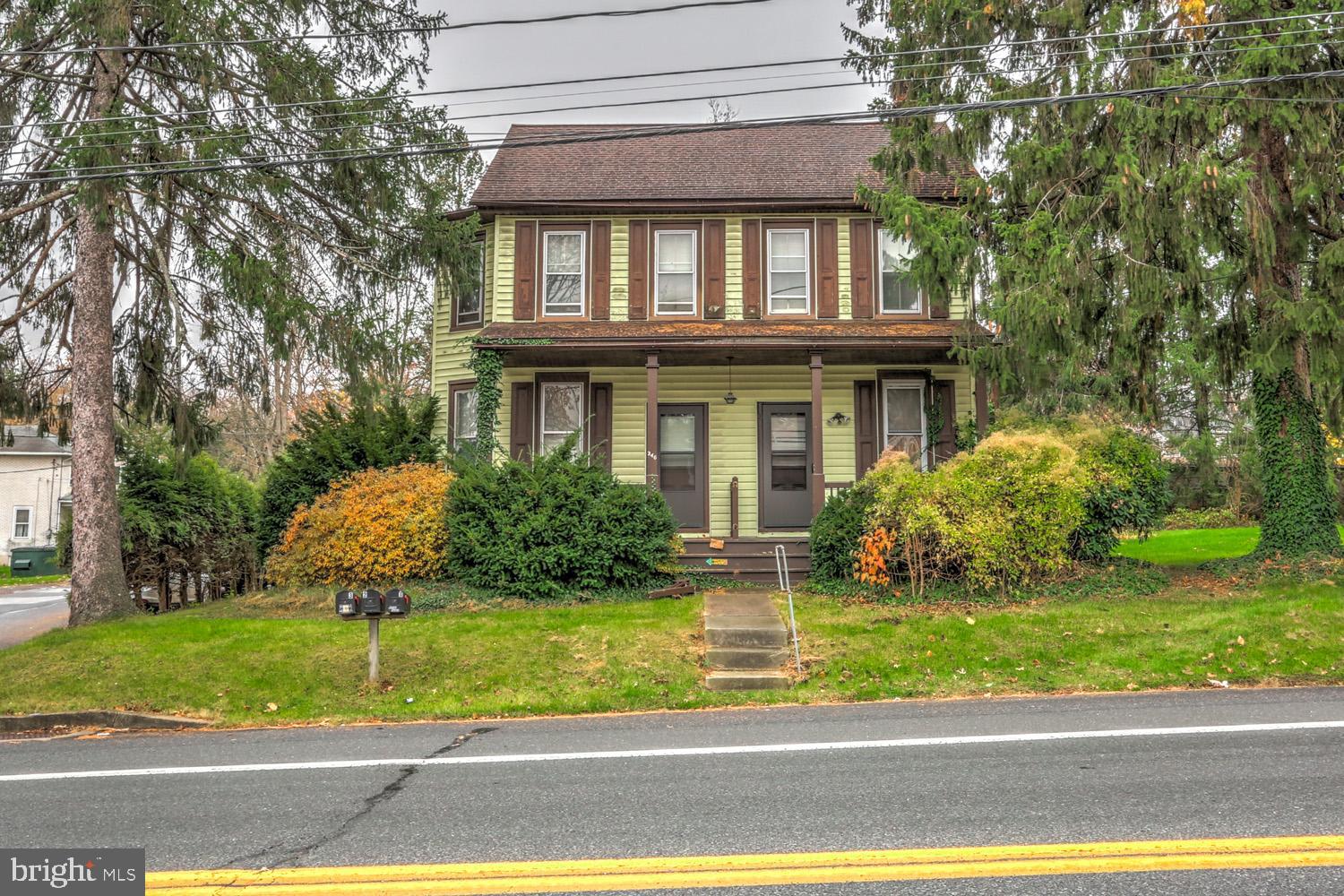MultiUnit in Mountville now available. 246 East Main Street consists of three units: One 1-bedroom unit and Two 2-bedroom units. This 1,946 square foot, two story, house sits on a .28 acre corner lot. Tenants will appreciate the convenience of the washer/dryer hookup and use of the modest sized yard. Currently owned as an investment property. 246 East Main Street brings in an annual gross income of $24,494.35. Call to schedule your showing today!