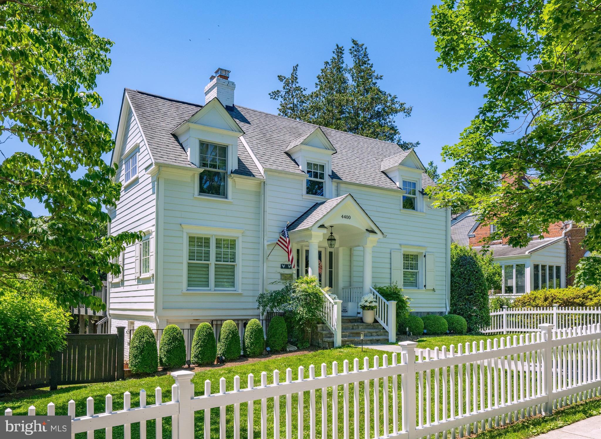 Picture-perfect residence that beautifully marries classic charm with modern upgrades. Framed by a classic white picket fence, this striking 5 bedroom, 4.5 bathroom home stands as the true gem of the neighborhood. Inside, an extensive renovation seamlessly expands the living space, while exquisite custom millwork adds architectural depth and timeless sophistication throughout. Perfectly positioned for an unparalleled urban-suburban lifestyle, this home sits just steps from the green spaces of Lynnbrook Park, the vibrant shopping and dining of Downtown Bethesda, and the Bethesda-Chevy Chase (B-CC) High School. This is the one you’ve been waiting for! Open Sunday June 14th from 1-3PM