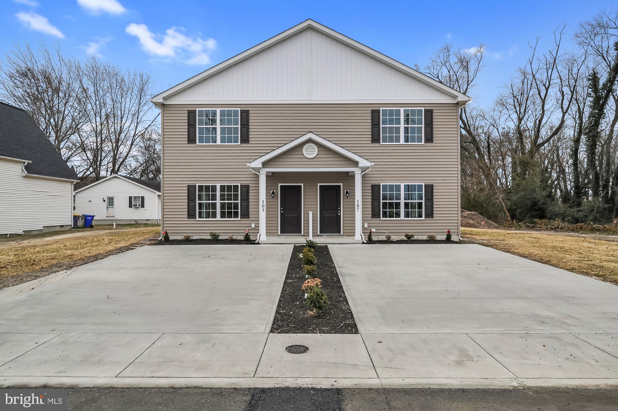 Welcome to these beautiful brand-new twin homes in Harrington, Delaware! Offering 3 bedrooms, 2.5 bathrooms, and quality finishes throughout, these homes combine modern style with low-maintenance living. The open-concept first floor features durable luxury vinyl plank flooring, a spacious living area, and a well-appointed kitchen complete with granite countertops, stainless steel appliances, and ample cabinet space. The primary suite provides a private retreat, while two additional bedrooms offer flexibility for family, guests, or a home office. Enjoy the peace of mind that comes with a builder warranty and the benefits of owning a newly constructed home. Conveniently located near local shopping, dining, and major routes, these homes are ready for their first owners. Schedule your tour today!   Pictures are of similar model.  Builder is offering up to $10,000 closing assistance.