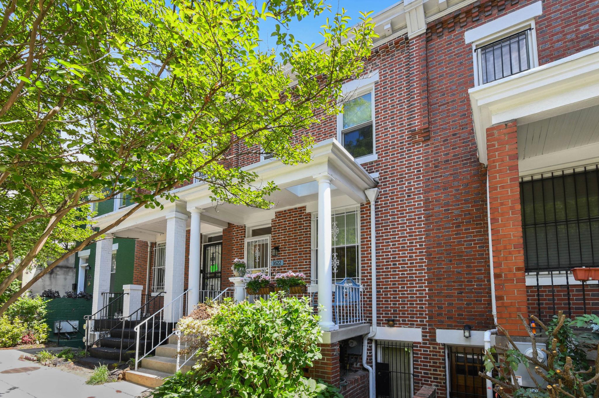 MAJOR PRICE REDUCTION.  Located in the north eastern corner of Dupont Circle, this home offers excellent access to Adams Morgan, U Street & Logan Circle and everything those vibrant neighborhoods have to offer.  It is also only a few steps away from the newly revitalized Meridian Hill Park.

This charming home features 3 bedrooms and 2 full bathrooms on the 2nd floor, and an in-law apartment in the basement with an additional bedroom, bathroom & kitchen.  There is a large, screened-in patio off the kitchen that was built with steel columns and beams making a second floor expansion easier and less expensive.  There is a driveway which is large enough for two small cars to park in tandem and a large additional storage space under the patio.

The first floor features custom built-ins, recessed lighting and original hardwood floors throughout.  The large kitchen has butcher block counter tops and loads of natural light.  There is also a first floor powder room for your guests’ convenience.  In addition to the 3 bedrooms and 2 full baths on the second floor, there are several skylights maximizing natural light and a newly installed Miele washer/dryer.  The basement in-law apartment has both front and rear entrances and its own kitchen and washer/dryer.  

Recent upgrades and improvements include:  New Roof in 2012, New Furnace 2014, Solar Panels installed in 2016, New Central A/C 2017, Brick Pointing 2018, New Hot Water Heater & Windows 2022, New Refrigerator 2024 & Washer/Dryer 2025.  

Inventory for houses in this area that have in-law suites & off street parking has been extremely low.  With additional unique features like the large, screened patio, solar panels and original architectural features -  1622 Florida Avenue is a rare offering.  Don’t miss your opportunity to see it soon.