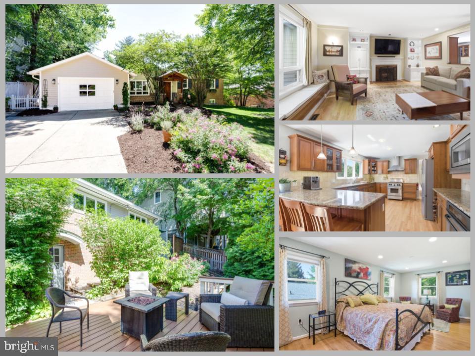 *Open Houses: 5-7 PM Friday, June 5 | 1-3 PM Saturday, June 6 | 1-4 PM Sunday, June 7.*

Charming split-level home nestled in the quiet Belle Haven Estates community! A beautifully landscaped front yard creates exceptional curb appeal and a warm welcome. Step inside to discover refinished hardwood floors flowing throughout the main and upper levels. The inviting living room features a cozy wood-burning fireplace flanked by custom built-in bookcases, creating the perfect gathering space. A large picture window with a charming bench seat fills the room with natural light and provides the perfect spot to relax while enjoying views of the mature trees and visiting birds.

The dining room overlooks the serene backyard and offers plenty of space for hosting memorable dinner parties. The updated kitchen is a chef's delight, featuring solid cherry cabinetry, granite countertops, a peninsula island with additional seating, a built-in desk area, and premium BlueStar and Bosch stainless steel appliances. A French door leads to a fenced side patio, perfect for your furry friends. Beyond, you'll discover an incredible multi-level Trex deck complete with stair lighting, creating a stunning outdoor entertaining space. The grassy backyard is ideal for play, gardening, or simply relaxing, and features mature raspberry bushes ready for summer harvests.

Coming back inside, the upstairs area offers everyday convenience with an oversized laundry room, a powder room, and access to the spacious garage.  The expansive primary suite is a rare find for this style of home, featuring a generous sleeping area, a private ensuite bath, and a walk-in closet. A secondary bedroom and beautifully updated hall bath complete the upper level.

The walkout lower level provides exceptional flexibility. The sizeable family room features a gas fireplace, built-in bookcases, and sliding glass doors that flood the space with natural light while providing direct access to the deck. Bedroom 3 enjoys privacy and access to an oversized third full bath. A centrally located kitchenette makes entertaining effortless, offering the perfect spot for movie-night snacks or beverages for guests enjoying the outdoor spaces. Bedroom 4 is ideal as a home office, featuring a private entrance and high-tech networking setup. A bonus room provides additional flexibility as a study, hobby room, or oversized closet, while the utility room includes a workbench and abundant storage. 

Conveniently located just moments from Mount Vernon Rec Center, Martha Washington Library, George Washington's Mount Vernon, and Belle Haven Park, you'll have endless opportunities for recreation, history, and outdoor enjoyment. Commuters will appreciate being just 2 miles from the Huntington Metro Station with easy access to Route 1, I-495, and major employment centers throughout Northern Virginia and Washington, D.C.

Homes with this combination of character, space, thoughtful updates, and an unbeatable location rarely come along—schedule your tour today and start imagining your next chapter at 6505 Blue Wing Drive!