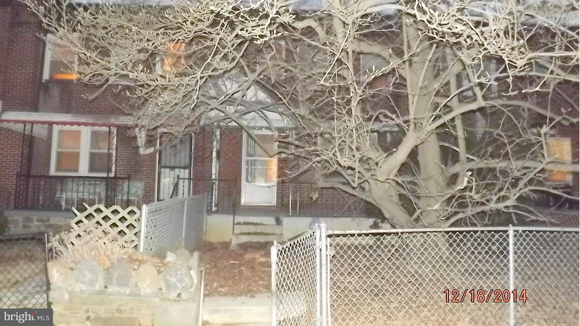 Great opportunity for first time home buyer, solid brick home with open floor plan  and a fireplace.  Wood floors throughout.   Generous Bedroom Sizes.  Fenced in yard .  Basement is ready for storage or your personal touches to add additional living space.  Close to shopping and public transportation.  Just a short drive from all that downtown Baltimore has to offer.