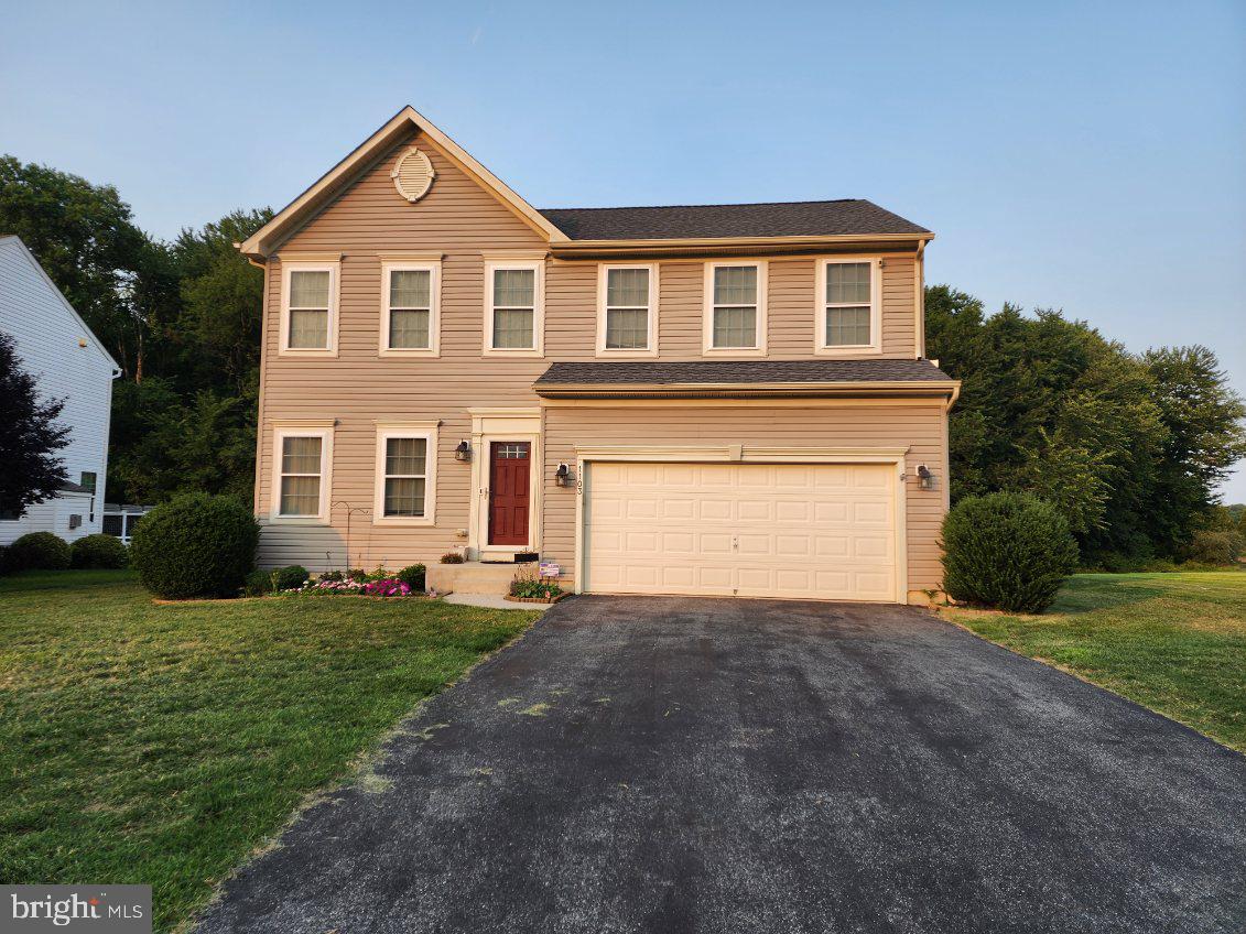 Now offering up to $10,000 seller's assistance! Modern 4 bedroom and 2.5 Bathroom Home located in Hazel Farms.  Welcome to 1103 Harvest Grove Trail.  As you pull into the driveway in the perfect spot, this 2-story home will be well received.  As you come inside you will see  your sitting room then just through the breezeway is your large family room filled with natural light and flowing into Chef's Kitchen with granite countertops along a large granite island. This home also features a morning room overlooking the deck and paver's patio extending into the backyard. Upstairs is where you will find 3 large bedrooms and the Master bedroom with an upgraded bathroom with a dual headed shower for two.  The Basement is partially finished with office space and rough-in plumbing for an additional bathroom.  To finish your private backyard that looks toward mature trees instead of the neighbor's backyard and is wider towards the back, perfect for relaxing or social gatherings with room to expand.  Open House next weekend with fun, games, and prizes. We look forward to seeing you there.