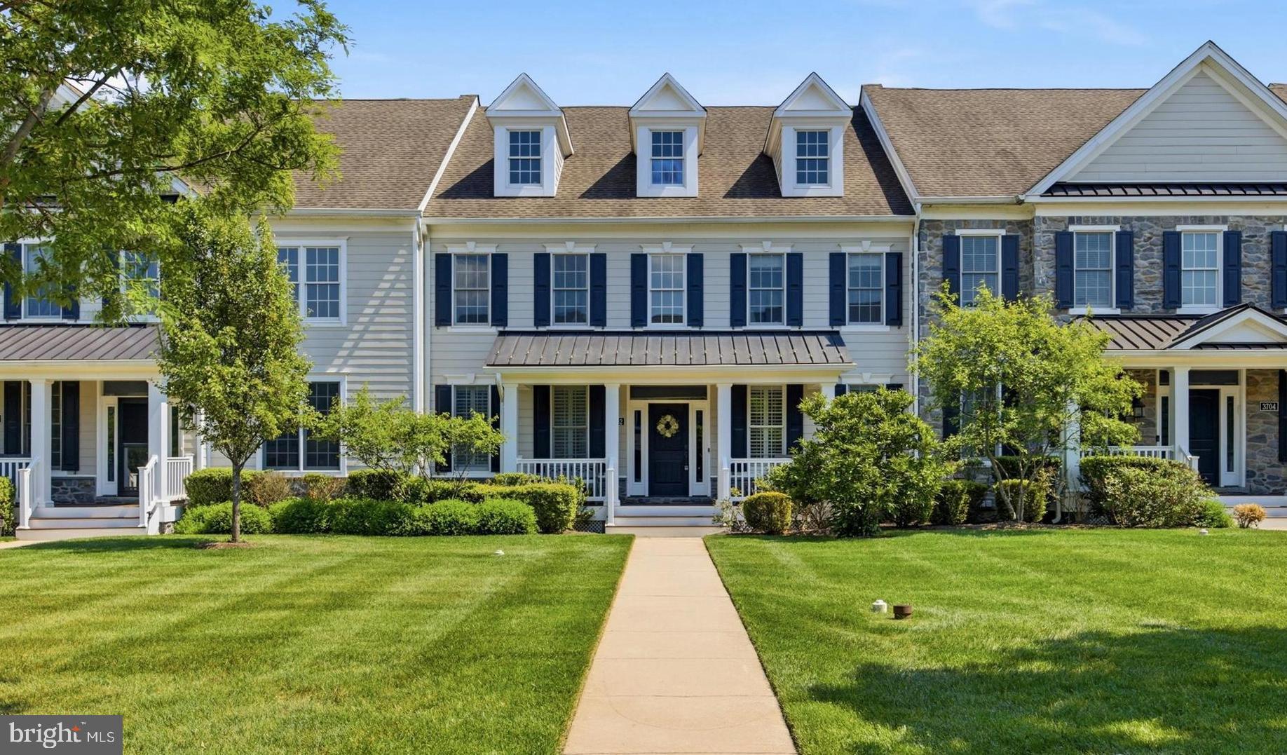 Lush green setting and inviting Front Porch welcome you to this handsome 4 Bedroom, 3 1/2 Bath Townhouse in Newtown Square's highly desired community of Liseter.   Set on a tranquil street, the home and  its surrroundings emphasize positive indoor/outdoor flow and privacy.  As you enter,  a dramatic two-story Foyer with chandelier introduces you to a seamless  front-to-rear open floor plan bathed in natural light.  Comfortable Living Room features relaxing space and custom plantation shutters.  This area leads to adjacent Dining Room ideal for dinner gatherings.  Gleaming 4" cherry hardwood flooring, architectural crown moldings,  chair rail trim,  precise wainscoting details, and integral lighting are examples of upgrades in this Marywood Farmhouse design.  French doors at left of entrance open to a first floor Office or Study with custom paint palette and plantation shutters.  Striking quarter-turn white staircase with cherry hardwood contrast and carpeted treads offers a tasteful touch.  Handy coat closet, Powder Room, security system.  Outstanding Kitchen boasts oversize Granite Island appx. 8x5 with comfortable seating for four, built-in wine rack,  pendant lighting and double sink.  Striking white cabinetry, tile backsplash, excellent counter/workspace,  stainless steel appliances including KitchenAid oven and microwave, Gas cooktop,  GE refrigerator and GE Profile dishwasher, both newer.  Breakfast nook and convenient pantry storage closet.  Sleek space-saving Barn Door leads from Kitchen to tiled Laundry/Mud Room with access to two-car Garage.   Super-size Family Room completes the first floor and offers gas fireplace focal point with marble  hearth.  Nice sunlight flow and and relaxed open setting for activities, holiday gatherings or simply enjoying your favorite TV shows/sports events.  Left-hand swing French door leads to versatile low-maintenance Trex composite deck with vinyl railing.   Delightful spot  for relaxing in nice weather.  Cherry hardwood flooring continues through the second floor Hallway overlooking the Foyer.  Generous Primary Suite has French double door entry,  large custom-designed walk-in closet and wall-to-wall carpeting.  Primary Master Bath features  handsome double vanity topped with granite.  Step into an oversize tile shower with streamlined frameless glass door and integral seating.  Nearby white accent bench offers handy storage drawers.  Two additional Bedrooms with good space and walk-in closets are served by  Hall Bath offering  double vanity and  tub with shower.   Convenient  Hall linen closet.  Super-size Lower Level is finished with wall-to-wall carpeting,  recessed lighting, 4th Bedroom ideal for guests and Full Bath offering tub/shower.  The generous open  Recreation Room is perfect for an abundance of interests including family activities, game tables, children's play,  work-out equipment  and relaxing as  you watch favorite shows.  Unique Bonus Room  works as second office, hobby room or work-out spot.  Plenty of additional basement Storage space.   Driveway parking for two cars and nearby street parking.  The community is known for its delightful surroundings including  walking trails, pond,  restored Carriage Barn,  Picnic Pavilion,  Clubhouse,  fitness center, infinity Pool,  bocce ball and tennis/pickleball/basketball courts.  Beautifully landscaped setting near shopping, Fresh Foods, restaurants and offerings in Newtown Square and adjacent Main Line towns.   Award-winning  Marple-Newtown Schools and nearby Episcopal Academy plus several area private schools.  Liseter features a serene backdrop, lots of activities and easy living convenient to major highways and Paoli Train Station offering service to Philadelphia, NYC and DC.