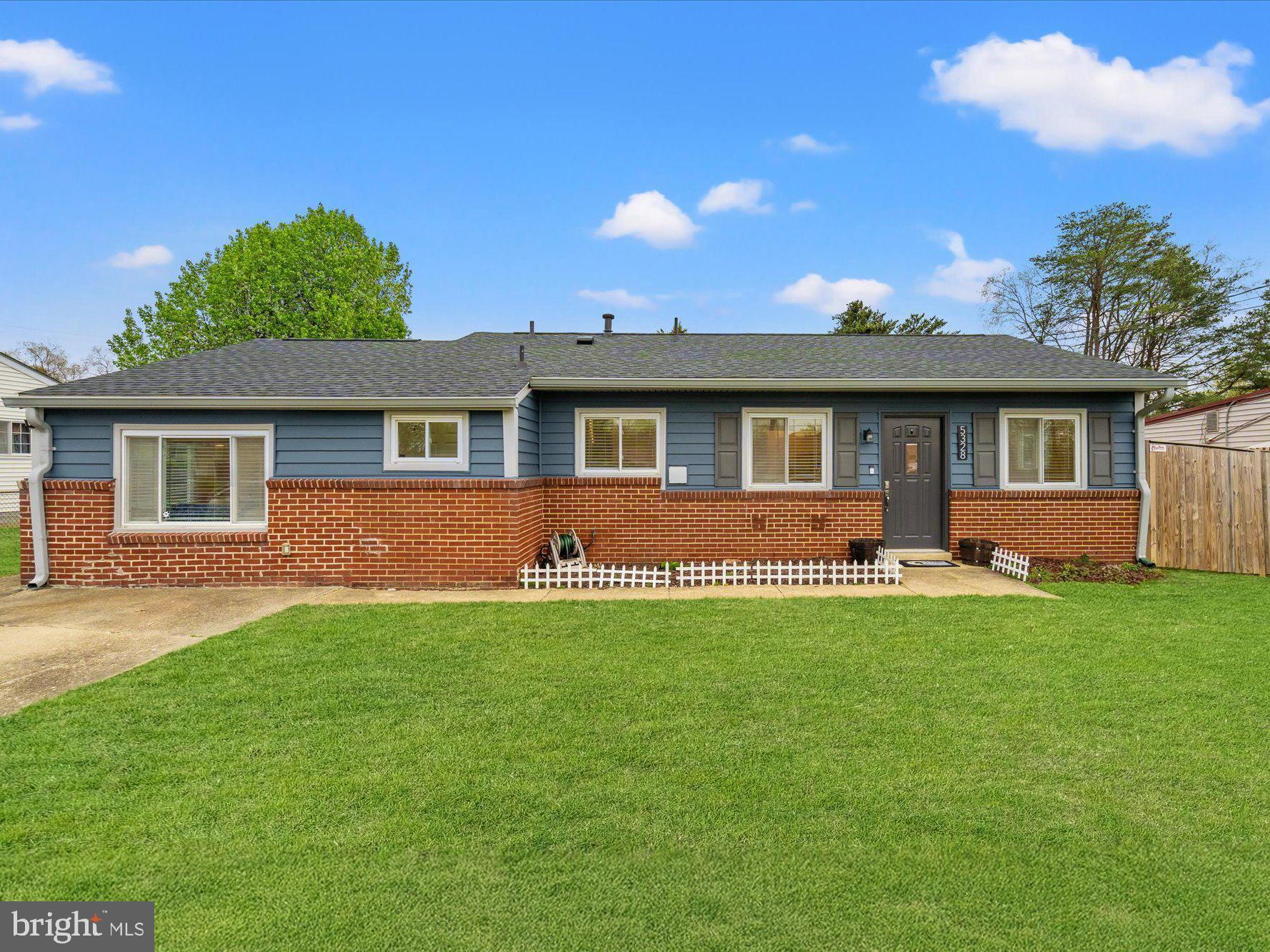 This recently renovated 3-bedroom, 2-bathroom home offers a perfect blend of comfort and style, featuring versatile living spaces ideal for family gatherings or entertaining guests. The home had new siding installed in 2021, new tankless water heater in 2023,  new insulation in attic in 2021 for added energy efficiency and the entire home has been freshly painted with a neutral palette, allowing for easy personalization and immediate move-in readiness. The expansive kitchen features modern finishes and stainless steel appliances, plus ample cabinets and counter space for all of your cooking needs. Just off the kitchen is a walk-in pantry for additional storage and convenience. Each of the generously sized bedrooms provides a peaceful retreat, while the two bathrooms are tastefully updated with sleek, contemporary touches. Outside is a private, fenced-in backyard—an entertainer's dream! Whether hosting a barbecue, enjoying outdoor games, or simply relaxing, the large outdoor space offers endless possibilities. 

This location is also conveniently located near major routes including I-495, Suitland Parkway, Pennsylvania Ave, and Branch Ave, providing for an easy commute into Washington, D.C., Northern Virginia, Joint Base Andrews and JBAB and throughout Maryland. The Branch Ave Metro station (green line) is just 1 mile away for additional access. Don't miss the opportunity to make this move-in ready, beautifully updated home your own—perfectly positioned for both comfort and convenience in a prime location! Photos have been digitally enhanced.