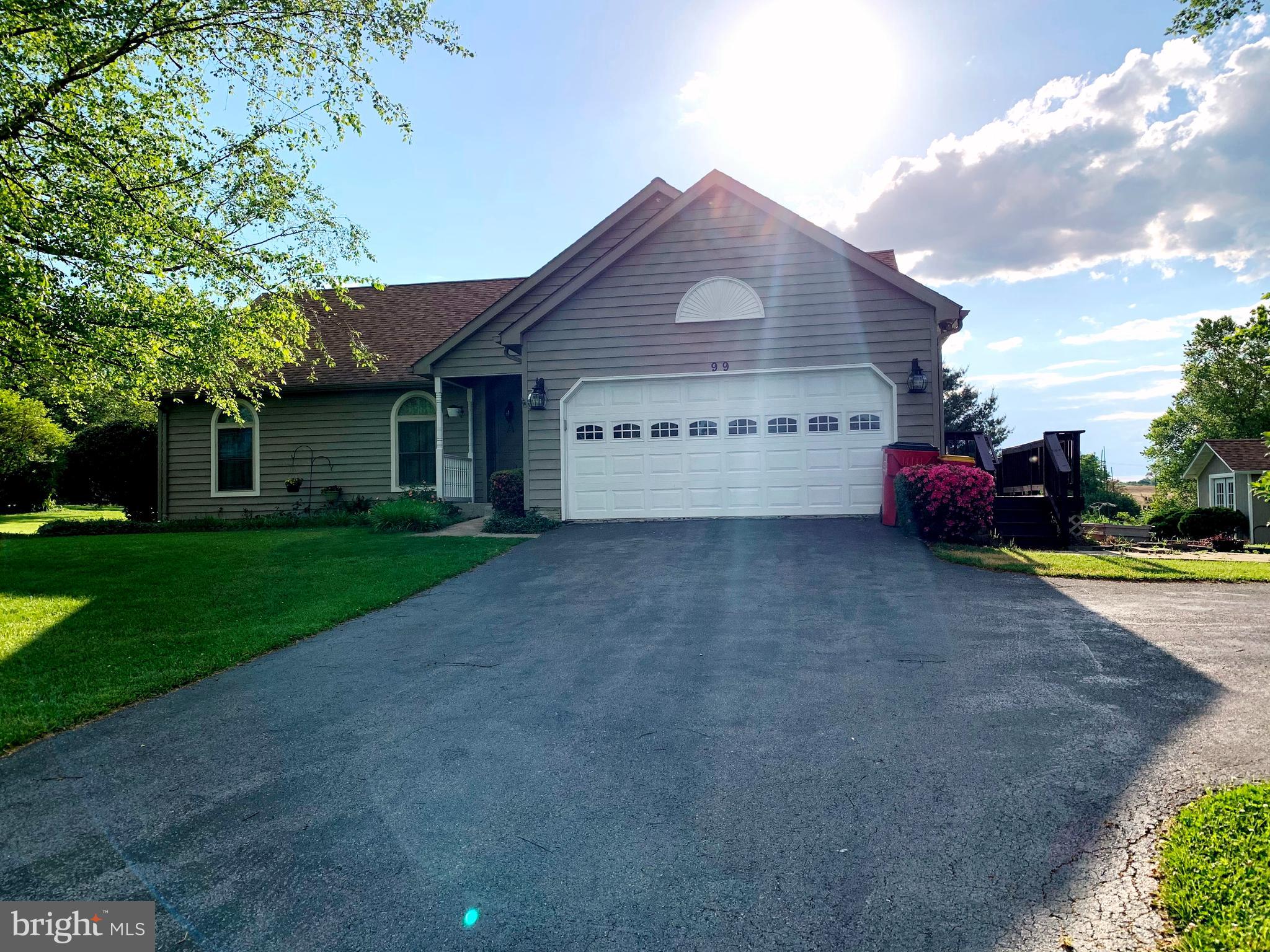 You will enjoy The Best Sunsets you've ever seen!!! Beautiful Rancher on 2.41  ACRES (+/-)!!!Move-in ready 3BR, 2BA.    Spacious, mostly flat yard with beautiful trees and nice lawn!  Recent improvements: 2017 -enclosed screened in porch and created a small sun-room, added new entry door on north side,  2018-New stove, microwave and dishwasher, 2019-Installed hardwood floors, remodeled bathrooms, built deck, new entry front door and outside lighting, the shed was finished for office and workshop, fully insulated with wall unit  heat/air conditioner.  Great location!!! Close to highways for commuting. Come take a look!!!