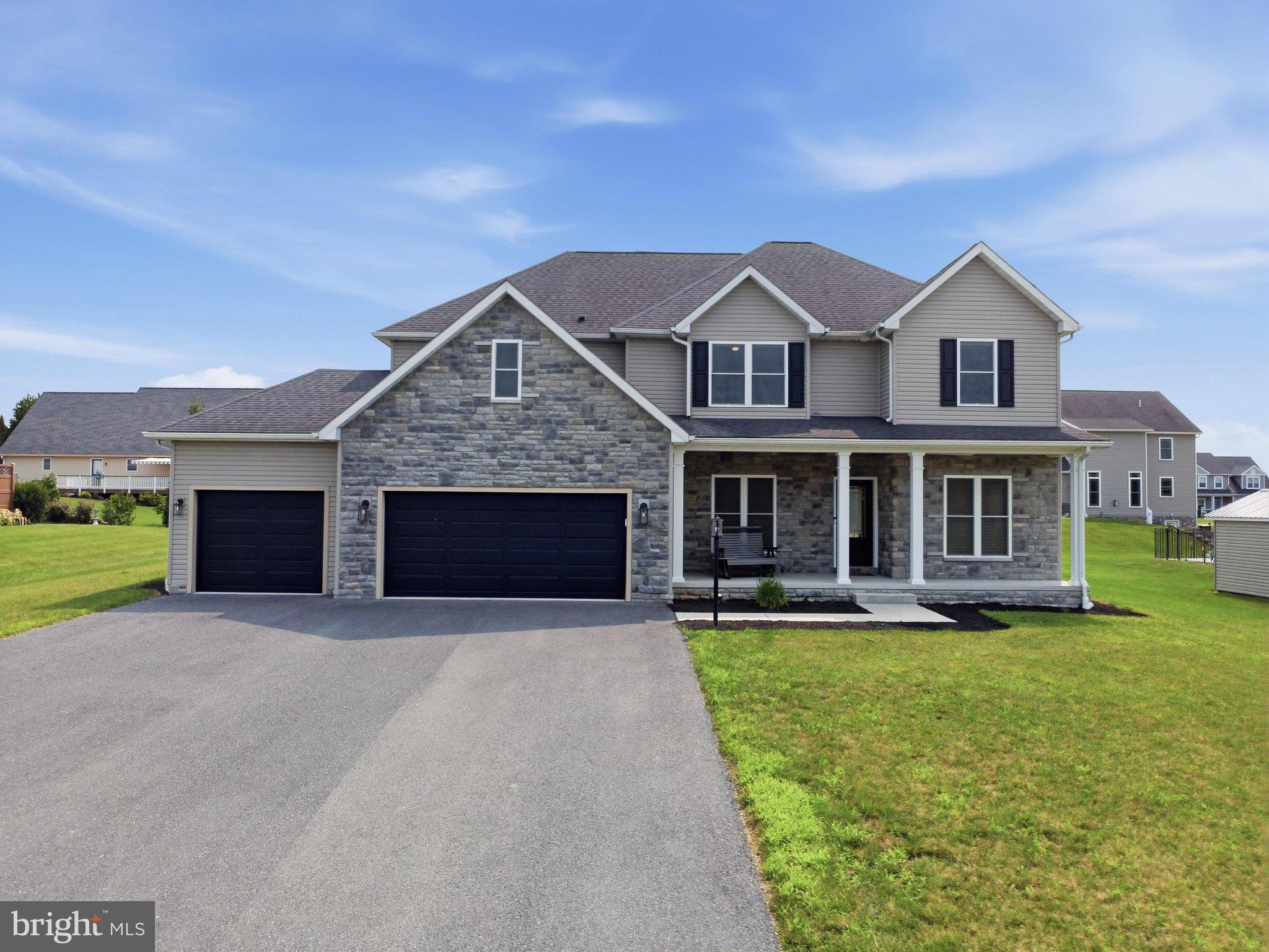 Experience convenience in location just minutes from all of Chambersburg but with quiet orchard and field views! Nestled in the prestigious Sycamore Meadows, this custom built 4-bedroom, 3-bathroom 3500 square foot residence seamlessly blends Colonial charm with contemporary elegance offering a perfect sanctuary for those seeking a luxurious lifestyle without compromising on comfort.  The heart of the home, an open concept living area flows effortlessly, creating an ideal space for entertaining or simply enjoying quiet moments at home. The gourmet kitchen is a culinary enthusiast's dream, boasting high-end appliances and ample counter space, making meal preparation a delight. Retreat to the master suite, a true oasis featuring an en-suite bathroom that exudes spa-like tranquility. With luxurious finishes and thoughtful design, this space invites relaxation and rejuvenation. Three additional well-appointed bedrooms offer versatility for guests, a home office, or creative spaces. Two office spaces or dining nooks allow for more choices in the main level of living. Another family room in the second level creates an open space for games, movies, or resting with a book. The full basement, with poured concrete, Insulation, and ample space for additional rooms, presents endless possibilities for customization-whether it be a home theater, gym, or playroom. Outside, the property sits on a generous lot, providing a serene backdrop for outdoor activities or simply enjoying the beauty of nature. The attached oversized garages, with front and side entry options, ensures convenience and ample storage for all your needs. Sycamore Meadows is not just a location; it's a lifestyle. Enjoy the tranquility of suburban living while being just moments away from vibrant shopping, dining, and recreational opportunities. This home is a rare gem that offers the perfect blend of luxury, comfort, and community. Experience the essence of refined living in this stunning residence, where every detail has been meticulously crafted to create a warm and inviting atmosphere. Your dream home awaits!