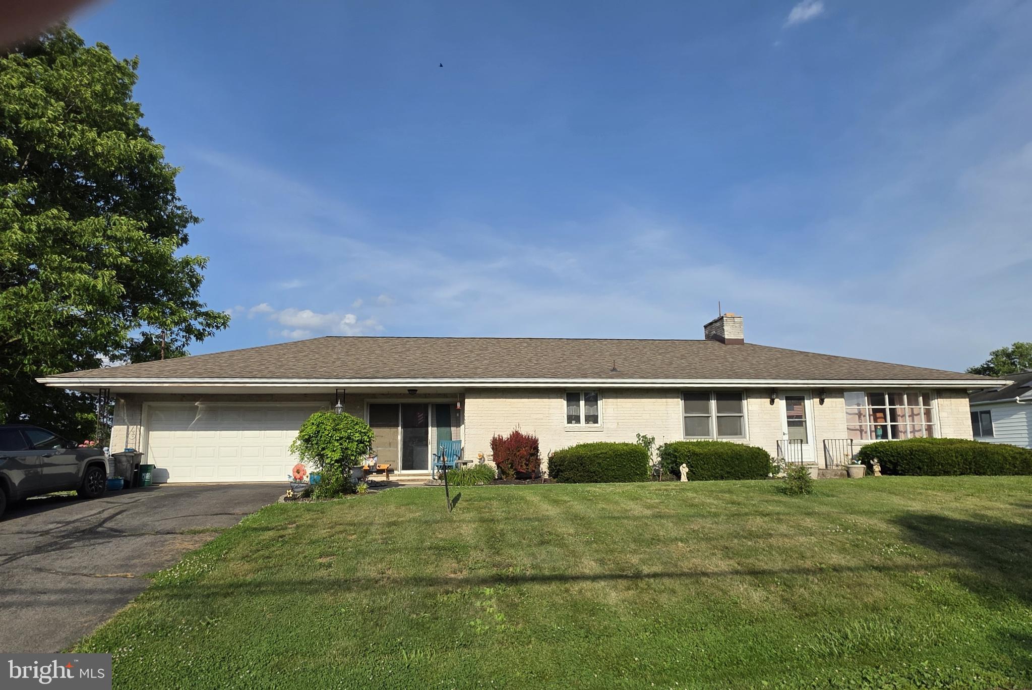 Holland Stone Ranch offers over 1500 sq ft of living space on the first floor.  Finished basement with outside access.  2 Car garage & level country lot.  Needs TLC and sold As-Is