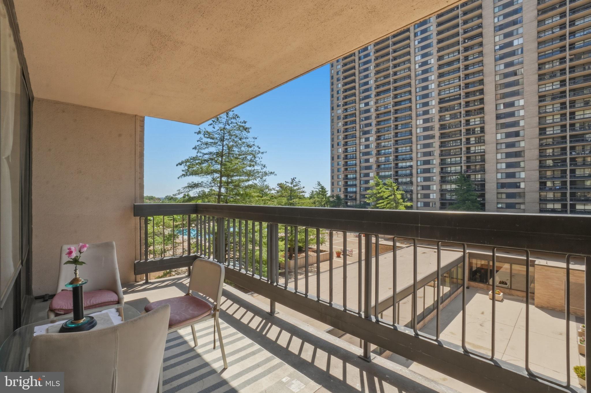 Welcome to this bright and spacious 1-bedroom, 1-bath condominium in the sought-after Skyline community. This well-maintained home features an open-concept living and dining area, large windows that fill the space with natural light, a generously sized bedroom, abundant storage, and a private balcony with pleasant views. The kitchen offers ample cabinet and counter space, gas cooking, and an in-unit washer and dryer for added convenience. Residents enjoy an impressive array of amenities, including a swimming pool, fitness center, concierge service, community room, and beautifully landscaped grounds. The condo fee includes utilities, providing exceptional value and ease of living. Conveniently located near shopping, dining, parks, major commuter routes, and public transportation, with easy access to Arlington, Alexandria, Falls Church, and Washington, D.C. Perfect for first-time buyers, downsizers, or investors seeking comfort and convenience in a prime location.