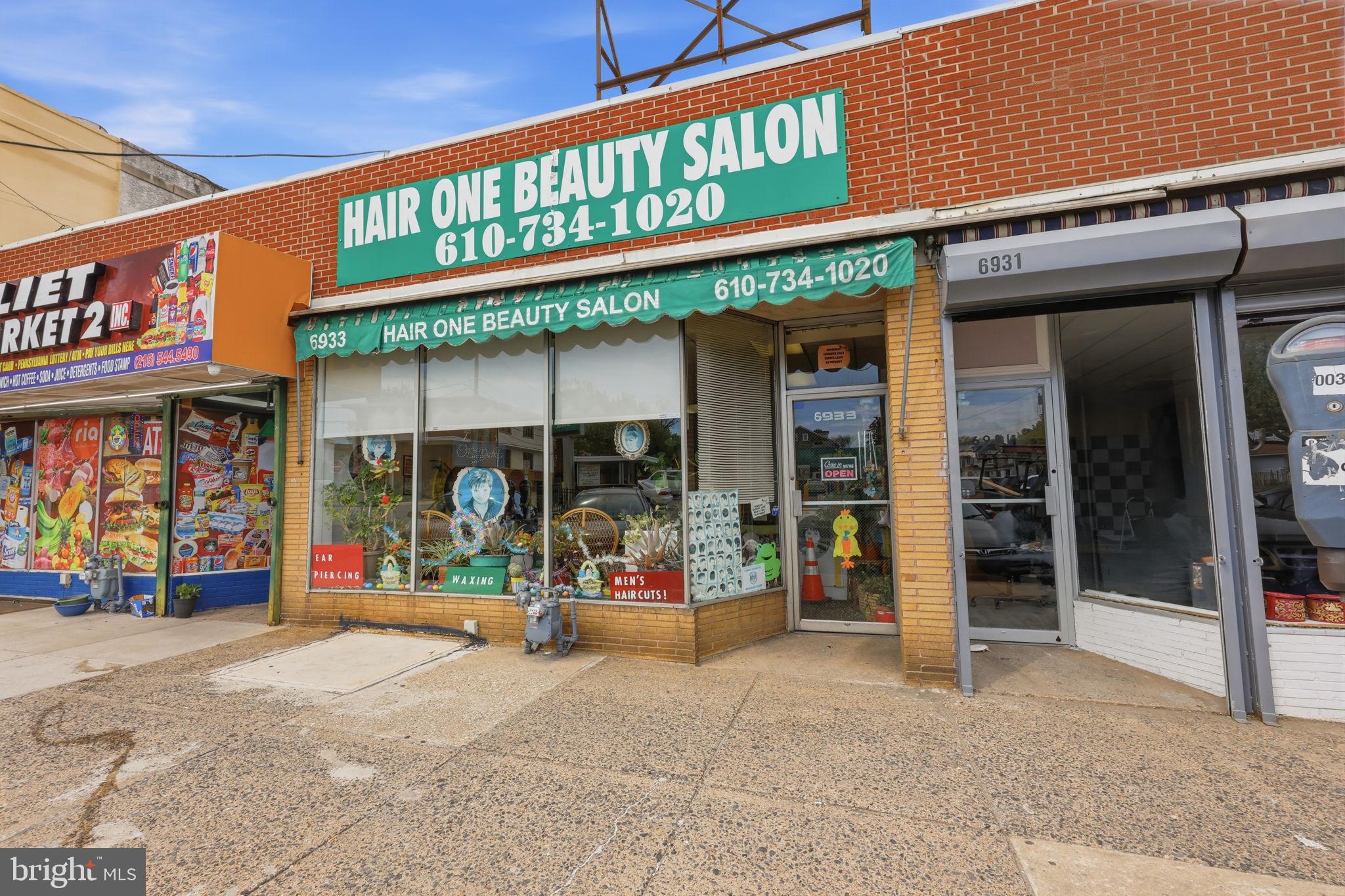 Proudly presenting a rare opportunity to acquire both a fully operational business and commercial real estate in the heart of Upper Darby. Located at 6933 Ludlow Street, this approximately 1,180 square foot property is home to Hair One Beauty Salon, an established and income-producing salon with a loyal customer base and strong community presence. This turnkey operation offers immediate cash flow for an owner-operator or investor seeking a stable, service-based business. The space is efficiently designed for salon operations, with existing infrastructure in place, allowing a seamless transition for new ownership. Whether you choose to continue operating as Hair One Beauty Salon or rebrand to your own concept, the flexibility of the layout supports a variety of personal care and retail uses. Positioned in a high-visibility, high-traffic corridor of Upper Darby, the property benefits from strong local demographics, consistent foot traffic, and proximity to public transportation, residential neighborhoods, and complementary retail businesses. This strategic location enhances both customer accessibility and long-term value. This offering presents multiple value-add opportunities, including business expansion, service diversification, or future redevelopment potential. Ideal for entrepreneurs, investors, or beauty professionals looking to own both their business and real estate. Don’t miss this opportunity to own a cash-flowing business with real estate in one of Delaware County’s most active commercial corridors.
