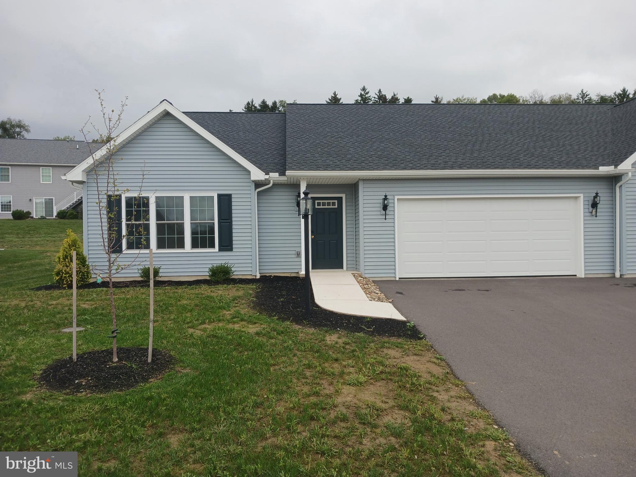 New construction one floor living. This half double is the latest edition of the popular Pinehurst floorplan 2BR 1.75 Bath with 2 car garage and back patio Easy living w/ lawn & snow not your job. Come to look; buy to stay!