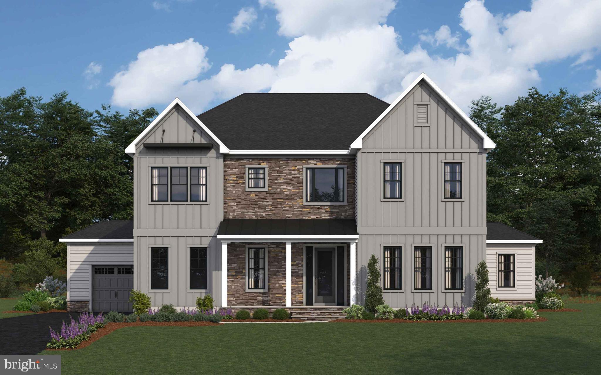 Designed with an extensive grand 2-story foyer, this home plan warmly greets your guests. Complete with dining, foyer, great room, primary bedroom & primary bath tray ceilings, the formal dining and flex room lead you to a spacious beamed ceiling great room, kitchen and first floor bedroom with full bath. The owners entry features built in cabinets and a private entry to the main level bedroom witj ensuite full bath. All bedrooms have their own private baths and walk in closets.  The expansive Primary suite has dual walk in closets, sitting area and primary grand bath including a free-standing tub and spa-like shower. This design offers a finished recreation room and the basement bedroom and full bath are complete for your convenience.  Huge 4 car garage. June Delivery!
 Up to $10,000 total closing cost is tied to the use of DHI Mortgage.
*Photos, 3D tours, and videos are representative of plan only and may vary as built.*