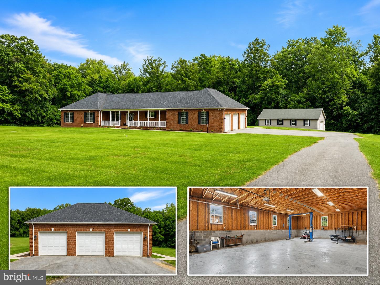 Welcome to 4570 Hawthorne Road ... a truly one-of-a-kind custom-built retreat designed for comfort, function, and the ultimate car enthusiast lifestyle. Set on a flat, usable lot, this property offers the perfect blend of private living, quality craftsmanship, and exceptional garage/workshop space. Built in 2007, this custom home features thoughtful details throughout, including cherry plank flooring, custom cabinetry, built-ins, ceramic flooring, tall windows, and an inviting open layout. The kitchen offers stainless steel appliances, a brand new cooktop, double ovens, 42 inch cabinets, a large island, built in China cabinet, ample pantry storage, and beautiful custom finishes.  Open concept layout where the kitchen flows seamlessly into the main living space...creating the perfect setup everyday living, entertaining, and gathering with friends. The family room features a brick wood burning fireplace, creating warmth and character to the heart of the home. Crown molding throughout!! The main-level primary suite offers private access to the screened porch, a HUGE walk-in closet, and a spacious bathroom with dual sinks, a walk-in shower, soaking tub, and private toilet area. Additional highlights include 2 more  generously sized bedrooms on main level, multiple walk-in closets, a partially finished basement with 4th bedroom, storage space, built in cabinets with mini fridge, full bathroom, and custom details throughout. Outside is where this property truly shines. Enjoy a peaceful screened porch overlooking the flat backyard, mature plantings, and private outdoor space. For the hobbyist, mechanic, contractor, or collector, the garage setup is incredible ... offering extensive bay space (43X30) with 3; 10 ft wide bays, a 10,000 LBS hydraulic car lift, tall detached garage doors (12 ft doors), deep garage dimensions, and room for vehicles, equipment, tools, and toys. Whether you need a serious workshop, storage for classics, or space to run your passion from home, this property delivers. Major updates and features include a newer roof, HVAC/oil furnace, water heater, heat pump, updated windows, fridge only 3 years young, brand-new washing machine, fresh paint throughout and more. A rare opportunity to own a custom home with unmatched garage and workshop potential in a private setting! This is not your typical home... it’s a private custom retreat built for the way you live, work, and unwind.