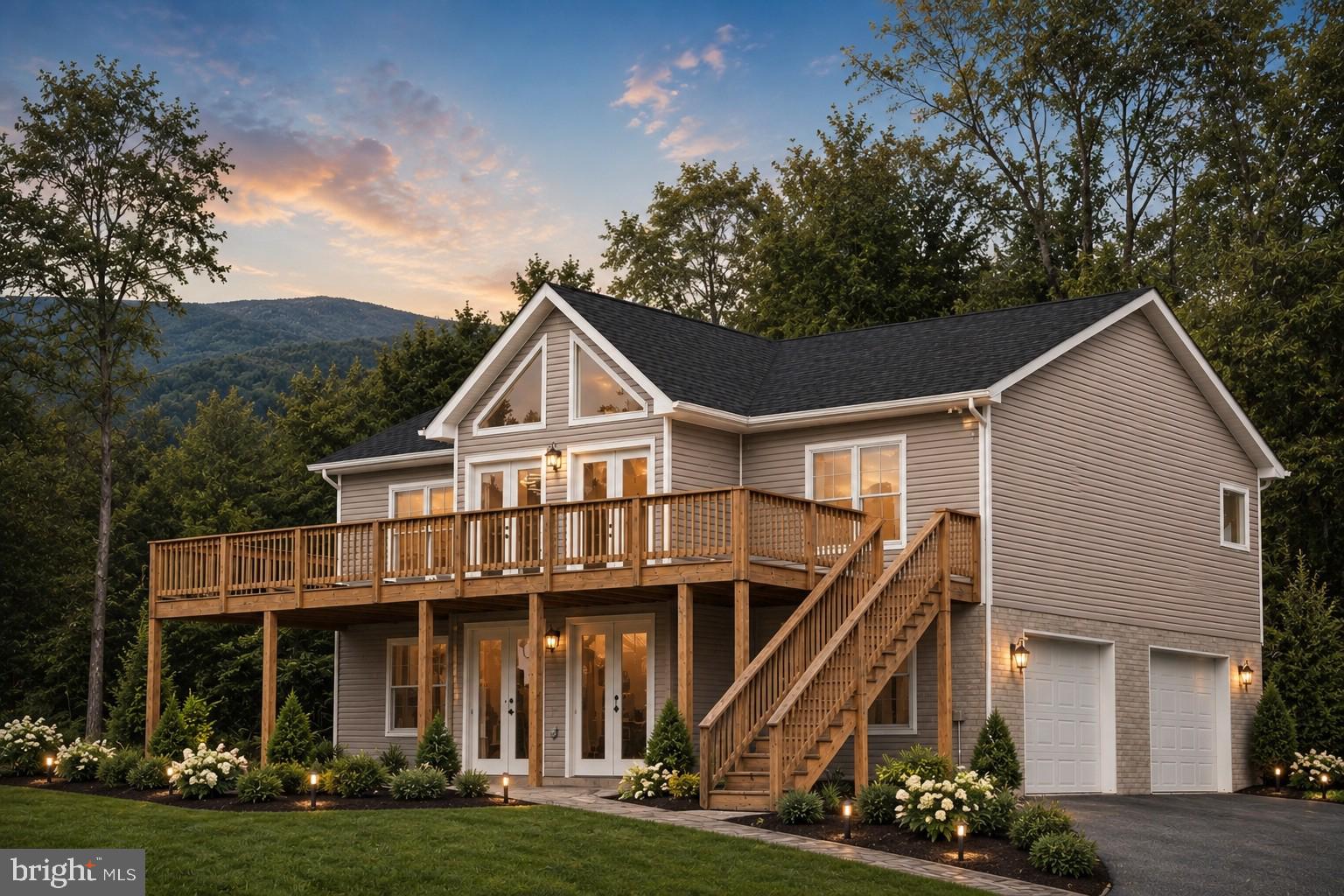 Discover this customizable new-construction 3-bedroom, 2-bath chalet-style ranch, offering the perfect blend of privacy, comfort, and modern design. The popular Kentucky Model features a split-bedroom floor plan, an open-concept living area, transom windows, a full-length front deck, main-level laundry, and an attached side-load two-car garage. The gourmet kitchen includes soft-close cabinetry, granite countertops, and stainless steel appliances. The spacious primary suite offers a walk-in closet, private exterior access, and a luxurious bath with a double vanity, soaking tub, and separate shower. An unfinished walkout basement, already roughed-in for a third full bath, provides excellent potential for future living space. Enjoy the opportunity to personalize select finishes and features to make this home your own. Ideally located just minutes from fishing, boating, hiking, local wineries, farmers markets, and the shops, restaurants, and entertainment of downtown Front Royal. Photos are of similar homes previously built. Final finishes, features, and specifications may vary based on buyer selections and builder modifications. Some images may be digitally staged for illustrative purposes only.