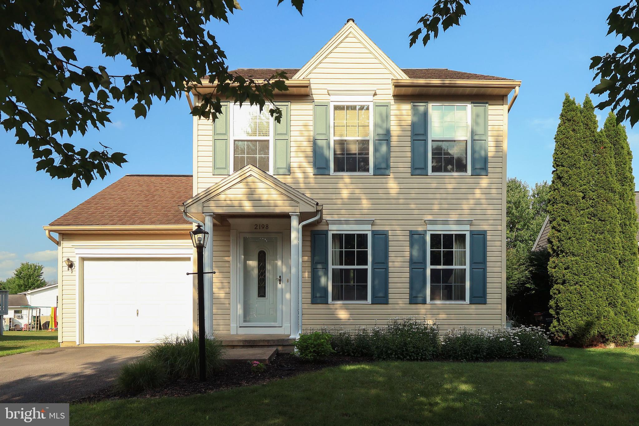 This sweet two story home in the sought after Landings neighborhood is ready to be your next home!  The rare combination of a walk-out basement and a lot backing to Haymarket Park makes this a desirable setting.  Enter into a spacious living room with beaming natural light through the front windows.  The open kitchen and dining room combo with plentiful sunlight and  access to the freshly stained deck with views of the park behind are perfect for hosting gatherings.  Upstairs you'll find a primary suite complete with an ensuite bath, two additional bedrooms, and a full hall bath.  Possibilities abound in the unfinished, walk-out basement which is also where the laundry connections are located.  You'll appreciate the efficient gas heat, a gas based hot water heater, and central air conditioning.  Enjoy time in the back yard, which features a fenced-in area for two or four legged friends, or head over to Haymarket park via the nearby walking path for some fun, recreation, and exercise.  Close to downtown State College and Penn State's campus via College Avenue, yet tucked away in a quiet neighborhood setting make this a pleasing place to live!
