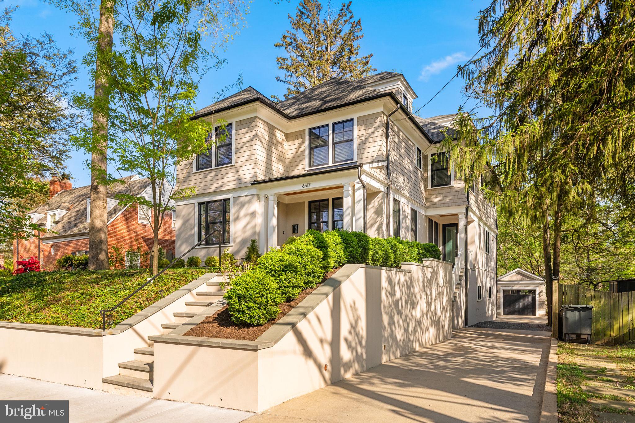 Set above the street, with striking curb appeal, on a beautifully landscaped 9,213 sq ft, lot in the sought-after Barnaby Woods section of Chevy Chase, DC, this elegant home offers a rare blend of timeless design and modern comfort. Built in 2018 by, well-known builder, Bob Holman, this beautifully crafted 6-Bedroom, 6.5-Bathroom custom residence offers approximately 6,759 square  and features a stunning Kitchen Family Room .  The expansive grounds include a terrific, flat open backyard plus a more natural and serene setting where a small stream runs along the lower level of the property, creating a peaceful retreat at the property’s edge. In addition, the property features a long private drive, detached garage, beautiful landscaping and practically maintenance-free grounds with outdoor irrigation. 

Thoughtfully designed for both everyday living and entertaining, the home’s open and airy layout is filled with natural light. 

Surrounded by wooded views, the back of the house features a spacious open Chef’s Kitchen and Family Room with a large Island and generous table space that opens to a spacious family room with an elegant stone fireplace. The formal Dining Room comfortably seats 12.  The walk-out lower level extends the living space even further, offering flexibility for recreation, fitness, or private guest accommodations.                                                   

Noteworthy Features: 

- 6 bedrooms | 6.5 bathrooms with 5 bedrooms featuring their own ensuite bath

 - Approx. 6,759 SF across four finished levels

 - Built in 2018 by respected local builder Bob Holman 
- High ceilings, elegant moldings, and custom millwork throughout 
- Formal living and dining rooms with refined architectural detail 
- Expansive family room open to chef’s kitchen with oversized island 
- Premium appliances, custom cabinetry, pantry, wet bar, and mudroom 
- Built-in speakers for seamless everyday living and entertaining 
- Indoor sprinkler system for added peace of mind 
- Luxurious primary suite with dual walk-in closets and spa-quality bath 
- Second floor laundry and generously sized secondary bedrooms 
- Third-floor with Bedroom, Full Bathroom and bonus room ideal for a private office, playroom, or flex    space
- Enormous walk-out Lower Level with Bedroom or Gym, Full Bathroom, and recreation room large enough for a pool table, ping pong, gym, or multiple entertaining zones
- Covered rear deck plus a covered patio below for outdoor entertaining 
- Flat fenced yard with room to play, garden, or relax 
- Beautifully landscaped, low-maintenance outdoor spaces designed for easy living 
- Detached garage plus extended private driveway parking 
- Turnkey condition with modern systems

This is a rare chance to offer buyers a newer custom home with exceptional square footage, versatile living spaces, and outstanding amenities in an established neighborhood setting.
