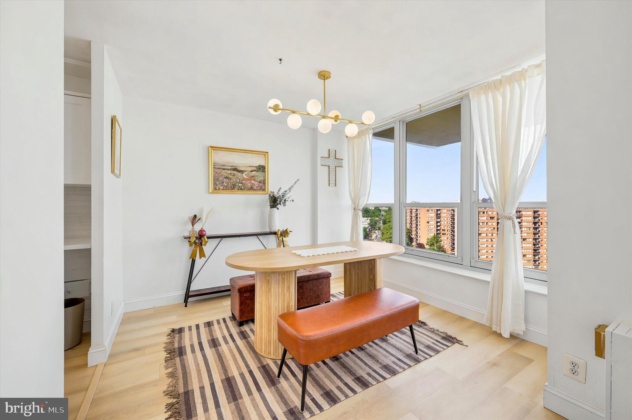 3600 Conshohocken Avenue, Unit 1810 presents an exceptional opportunity to enjoy elevated city living in a beautifully renovated one-bedroom, one-bath residence offering breathtaking panoramic views. Thoughtfully designed with sophisticated finishes throughout, this stunning condominium seamlessly blends modern elegance with comfort. Floor-to-ceiling windows flood the home with natural light, while the impeccably curated interiors create an atmosphere that is both refined and inviting. Offered completely furnished, every detail has been carefully considered for effortless, turnkey living.

The gourmet kitchen and luxurious bath showcase high-end materials and contemporary craftsmanship, complementing the spacious open-concept layout perfectly suited for both everyday living and entertaining. Rich textures, designer furnishings, and tasteful appointments enhance the residence’s polished aesthetic, while the expansive views provide a striking backdrop from nearly every angle. Whether enjoying a quiet evening at home or hosting guests, this residence offers a truly elevated lifestyle experience.

Residents enjoy access to an impressive collection of full-service amenities, including a resort-style pool, fitness center, 24-hour concierge service, and an elegant lobby that creates a warm and distinguished arrival experience. Ideally situated between Center City Philadelphia and the Main Line suburbs, the location offers unparalleled convenience with easy access to dining, shopping, major highways, and public transportation. Unit 1810 is a rare offering that combines luxury, convenience, and sophistication in one of the area’s most desirable settings.
