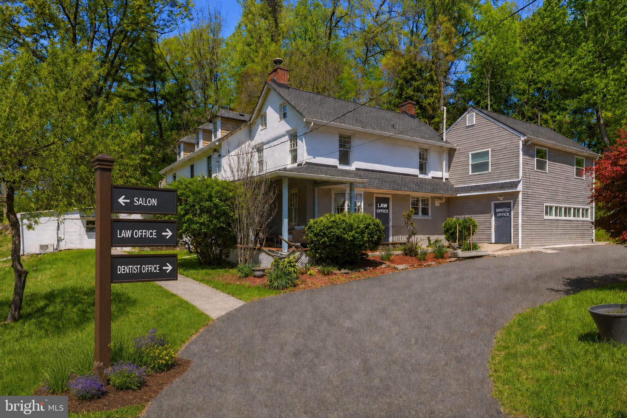 Open House Saturday, May 30th 12pm to 1:30pm | Historic 1700’s Stone Estate with Exceptional Income & Mixed-Use Potential on BALTIMORE PIKE!
Rare opportunity to own a highly visible and versatile 5,000+ SF historic stone estate offering outstanding income-producing potential. Individual spaces can easily accommodate salon suites, law offices, dental practices, CPA firms, medical professionals, wellness businesses, consultants, and other professional users operating independently under one roof.
Situated on approximately 2.8 private acres along highly traveled West Baltimore Pike in desirable Media, this landmark-style property is ideal for professional offices, live/work use, boutique businesses, or mixed-use investment purposes. The first floor features multiple offices, gathering areas, and two half bathrooms. The second floor offers four bedrooms, three full bathrooms, and a separate staircase leading directly to the kitchen area, allowing the upper level to function independently and generate additional residential rental income.
Rich architectural details including original stone construction, exposed beams, deep window sills, custom millwork, and refined finishes create a memorable setting full of character and charm. Major capital improvements have already been completed, including a newer roof, upgraded mechanicals, renovated interior spaces, and a newly constructed storage building.
The expansive grounds provide privacy, ample parking, outdoor gathering areas, and room for future enhancements. Conveniently located near major highways, regional business corridors, and downtown Media’s dining, shopping, and corporate amenities, this property combines visibility, accessibility, historic appeal, and long-term upside in one exceptional setting.
Property Highlights:
• Historic 1700’s stone estate with stone construction beneath stucco exterior
• Approx. 5,000+ SF building on 2.8 acres
• Six separate entrances and flexible multi-section layout
• Excellent multi-tenant rental potential
• Ideal for salon, legal, medical, CPA, wellness, or office users,  event venue, 
• High-visibility West Baltimore Pike location
• First floor with 2 half bathrooms
• Second floor with 4 bedrooms, 3 bathrooms, and private access
• Opportunity for residential rental income on upper level
• Updated roof and major system improvements
• Newly constructed storage building
• Ample parking and outdoor space
• Historic charm with modern upgrades
• Convenient access to major highways and regional markets
An extraordinary opportunity for investors, entrepreneurs, medical or professional users, law firms, architects, contractors, or buyers seeking a signature property with exceptional flexibility and income-producing potential in one of Delaware County’s most desirable locations.