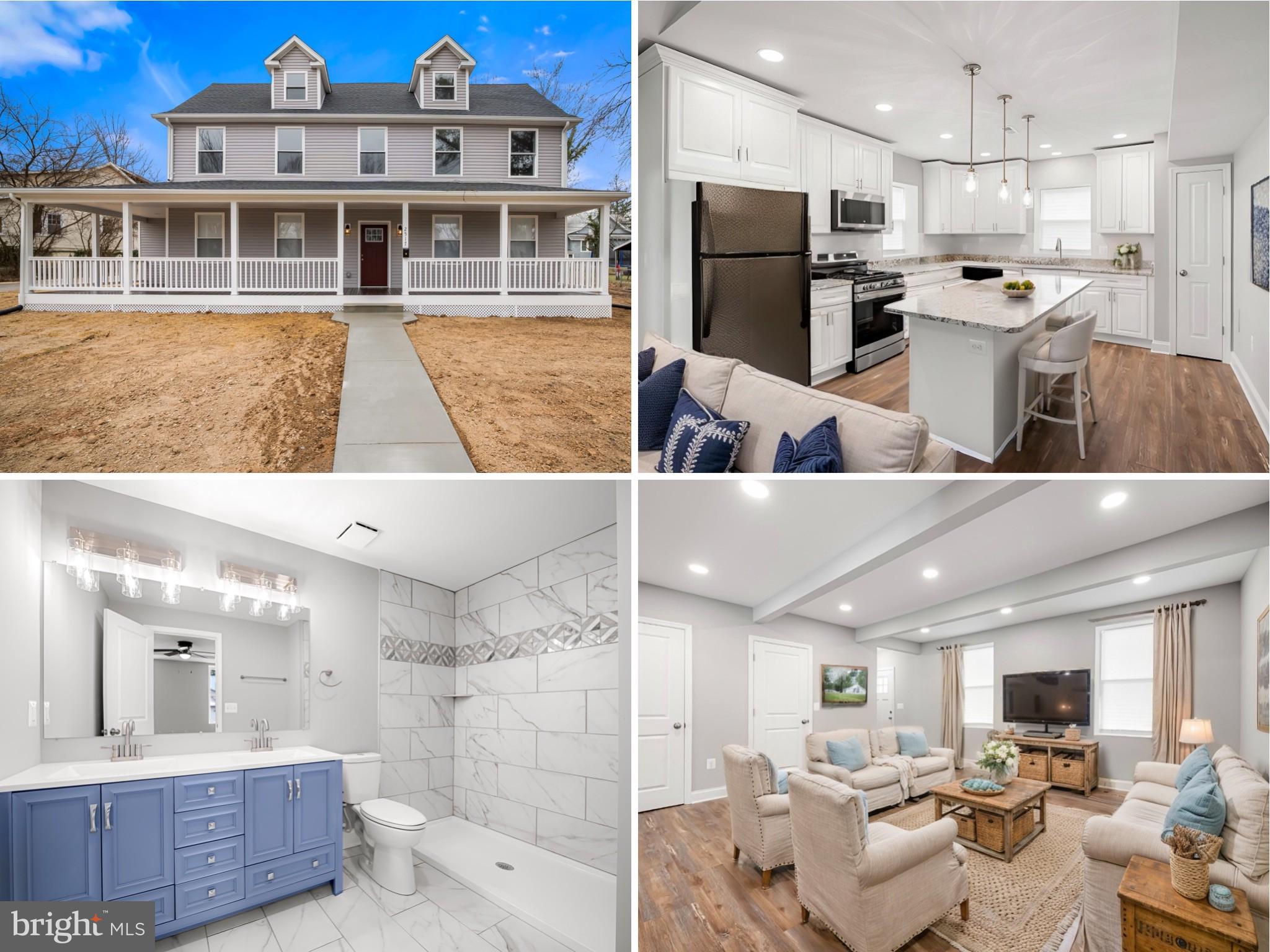 2517 Hamilton Ave – Discover the perfect blend of space, style, and convenience in this stunning 6-bedroom, 3.5-bathroom home, boasting over 3,000 sq. ft. of dual-zoned living designed for comfort and versatility. *** This property qualifies for 100% financing w/ no mortgage insurance and a $20,000 lender credit that can be used for closing costs and reducing interest rate *** The open-concept main level features a gourmet kitchen with shaker cabinets, a large island, and beautiful reclaimed wood-look LVP flooring. A spacious laundry area and a convenient half bath add to the functionality, while two main-level bedrooms provide flexible living options. Enjoy outdoor living with a charming wrap-around front porch, a generous backyard, and a 2-car parking pad. A small basement offers additional storage space. Located near parks, restaurants, and everything that makes Hamilton one of Baltimore’s most sought-after neighborhoods, this home is a rare find—perfect for multi-generational living. Don’t miss out—schedule your showing today! Virtual staging. The seller seeded, fertilized, and is waiting for good weather for the lawn!