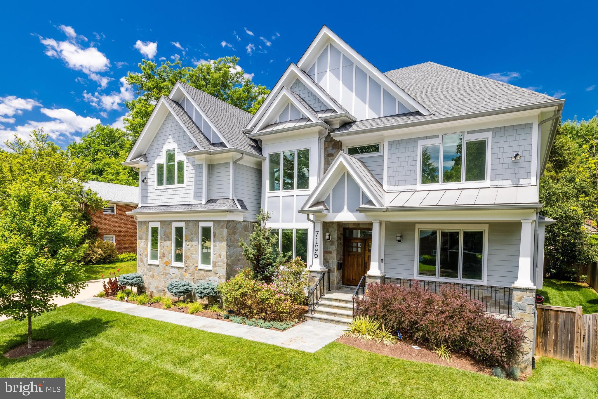 This stunning property is a perfect blend of modern elegance and timeless charm. Situated in the desirable  neighborhood, this meticulously maintained home offers an exceptional living experience. With its prime location just blocks to the center of McLean and impressive features, it presents an incredible opportunity for buyers who want luxury living and a house with a great floor plan for entertaining that flows from inside to outside. Upon entering the residence, you are greeted by a gracious foyer, showcasing the impeccable craftsmanship and attention to detail throughout including custom paneling in the living and dining rooms, foyer, stairs and upper hall. The main level boasts designer lighting, ten foot ceiling with an open concept layout, providing a seamless flow between the living spaces. The foyer is flanked by the living and dining rooms with large windows and tray ceilings with special accent lighting. The gourmet kitchen is a chef's dream, featuring high-end stainless steel appliances like the Subzero fridge and Wolf cooktop, wall ovens and warming drawer, Quartz countertops, generous amount of cabinetry, two stainless steel sinks and a pot filler. The center island with a breakfast bar provides the perfect spot for casual dining or enjoying a morning cup of coffee. There is also a large walk-in pantry. The eat-in breakfast area has a built-in bench with storage and a custom made cushion. The beautiful family room has a gas fireplace, custom built-ins with art nooks with accent lighting, coffered ceiling and floor a wall of windows and double glass doors to the patio. Privately tucked off the foyer is the study which can also be used as a main level bedroom with an attached full bath. The main level is complete with a mudroom with built-in cubbies and a three car garage. The upper level of the home is dedicated to privacy and tranquility and features hardwood floors throughout. The luxurious owners suite is a true oasis, featuring a generous bedroom with a gas fireplace, custom built-ins and a tray ceiling with special accent lighting, and his and her walk-in closets with center islands. The spa-like bathroom includes a heated marble floor, marble countertops, an oversized shower with shower system and a stand alone soaking tub.  There are four additional well-appointed and spacious bedrooms (two en-suites), each with ceiling fans. The upper level laundry room has built-in cabinetry and counter space and LG washer and dryer with large load capacity. The walk-up lower level of the residence offers a versatile space that can be customized to suit your needs. The expansive recreation room has a gas fireplace and built-ins, a bar with barstool seating has a dishwasher, beverage fridge and a sink.  The built-in home theater room is pre-wired for media systems. An additional bedroom and a full bathroom on this level offer convenience and flexibility. There is also an exercise room, an Au Pair Suite and storage room. The front of the house has a cement driveway and flagstone walkway that takes you to the stone front porch with tongue and groove wood ceiling. The spacious backyard is fully fenced and provides ample room for outdoor activities and entertainment, while the patio offers a perfect spot for al fresco dining or relaxing in the sun.
7106 Enterprise is just blocks to the center of McLean and Lewisville Park with sports fields, tennis and pickle ball courts and Friday Farmer's Market. It is just minutes to Tysons, the Silver Line Metro and the Toll Road. Also, it is within walking distance of the McLean Central Park, Library and Community Center. It is equidistant to Dulles International and Reagan National Airports. This property is privately tucked within the neighborhood and conveniently located to the GW Parkway, Maryland and Washington D.C. Scotts Run and Great Falls National Parks are just minutes away and perfect for hiking and nature walks along the Potomac River. Year round attractions include Wolftrap