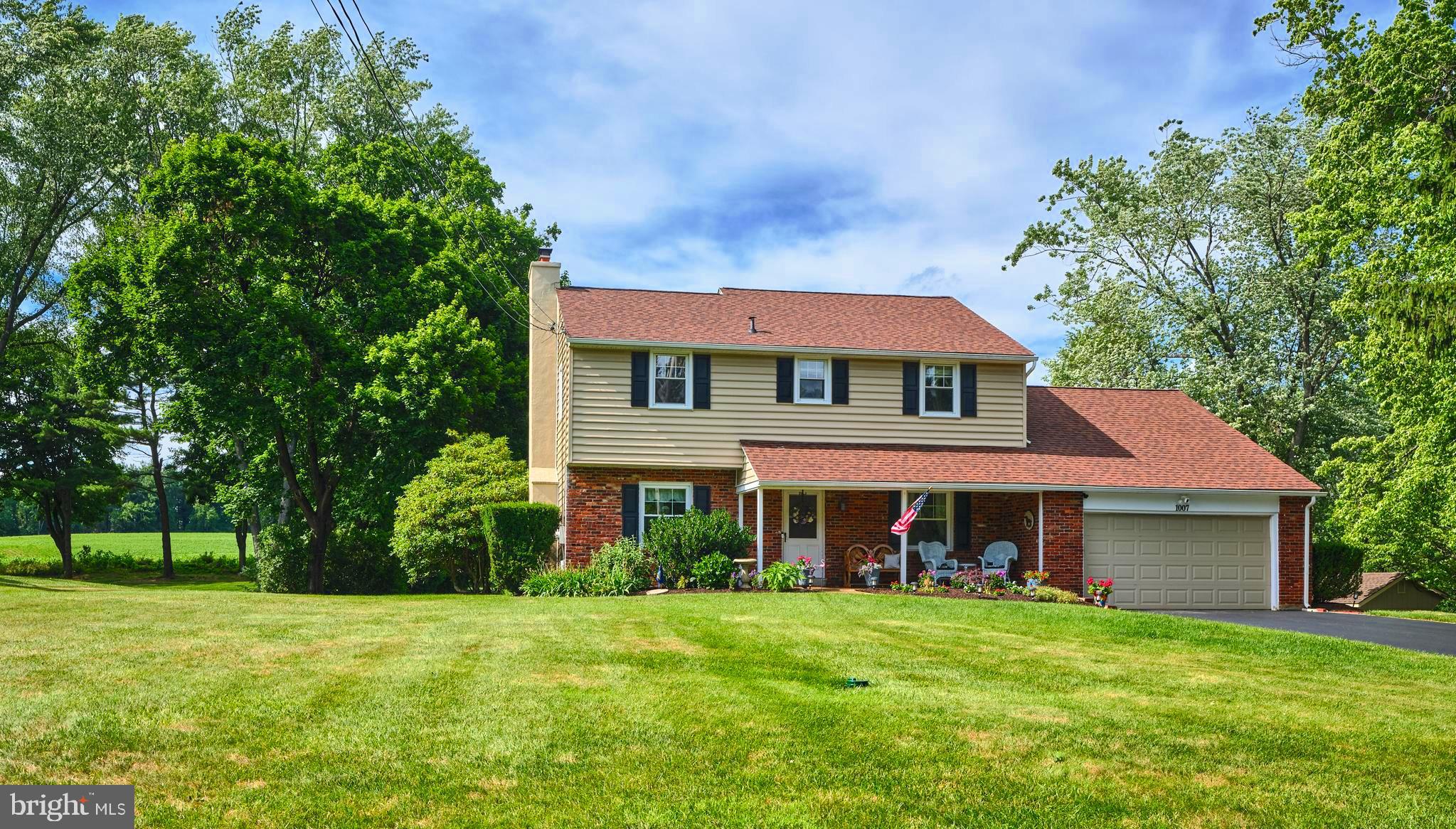 Lovingly maintained & UPDATED COLONIAL HOME on a no outlet street in excellent condition - inside & out!  The Owners have thoughtfully updated the home - newer Roof, Windows, & Siding are practical improvements & newer Kitchen & Baths makes it ready to just move right in!  And it's a 1 acre Lot, so you'll have room to add on out back or possibly over the garage, or maybe even add a Pool if you want! The front Porch is perfect for morning coffee or evening cocktails, & is close enough to the street that you can talk to neighbors as they walk by in this friendly neighborhood!  As you enter this sunny home, the hardwood floors start,  & there's a front to back Foyer w/ new rug runner up the stairs.  Spacious Dining Room to the right, w/ pocket door into renovated eat-in Kitchen  w/ solid Kraftmaid raised panel cabinets & granite counters. Eat-in Kitchen is the heart of this home &  is open to a comfortable Family Room - w/ new sliding glass doors to a spacious brick Patio - a wonderful place for chilling, grilling, & eating while you enjoy the view of the level back Yard & fields of green owned by Immaculata University.  Back in the Home there's another pocket door from the Kitchen to the back Hall w/ renovated Powder Rm.  The first floor flow continues into the  Lounge - that's front to back of the house  - a real Great Room that's fabulous year round - in front of a wood burning fireplace in winter & enjoying amazing views of the fabulous level back yard thru the big bay window.   The gleaming hardwood floors  make this property shine upstairs & down! 4 very nice sized bedrooms upstairs w/ large closets, snazzy new blue star tile in big Hall Bath & the MBR has 2 closets & en suite updated Bath.  Efficient Whole house fan cools the home without  air conditioning all the rooms you aren't using! Attached 2 car garage w/ Attic access, walkout Lower Level, & excellent floorplan flow are features you'll get to enjoy & East Goshen is a marvelous place to live - the Parks & Rec Dept. manages over 500 acres of Open Space &  East Goshen Park is a rare commodity - offering walking trails & fireworks, pavillions w/ BarBQs, Baseball, Softball, & Soccer fields, Tennis & Pickleball courts, Playground, Fitness Circuit area, Ampitheatre w/ stage, & Bocce courts w/ Bocce sets!   E. Goshen Parks offers so much -from family campouts w/ movies, bonfires, & moon bounces.  Add summer camps for new filmmakers, photography, & tennis camps, & even bee keeping classes for the Blacksmith Shop hives & you'll see why this part of the Main Line is so desirable to live in! Close to exciting West Chester & charming Malvern Boro, w/ award winning West Chester Schools.  OPEN HOUSE on  SUNDAY 6/28 -  1 to 3 - stop by on your way to E.Goshen Park for "Live Music in the Park" from 4 to 7!  Pack your bags - the house you have been waiting for to make into your new home is HERE!